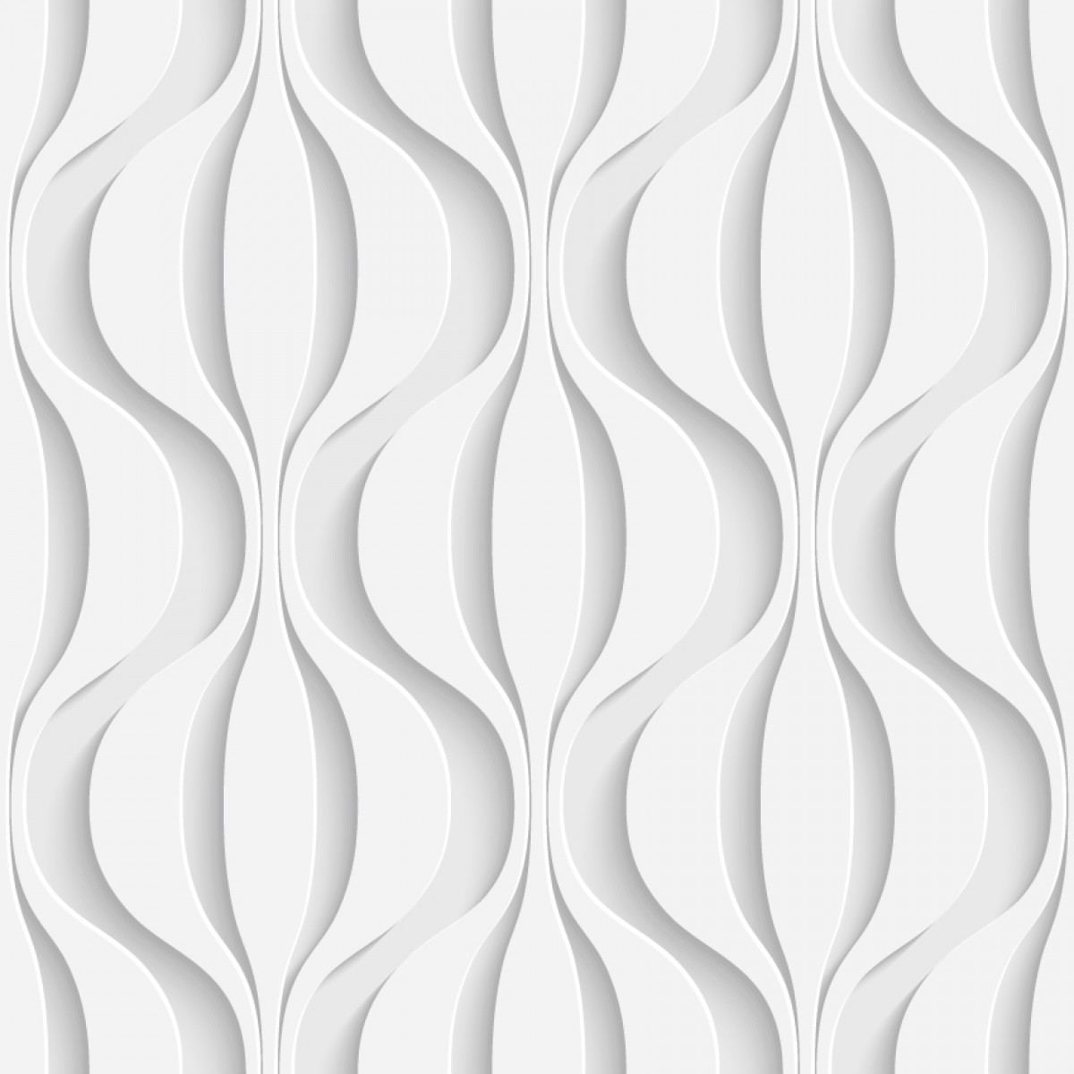 PAPEL PAREDE 3D BRANCO E CINZA CIRULAR