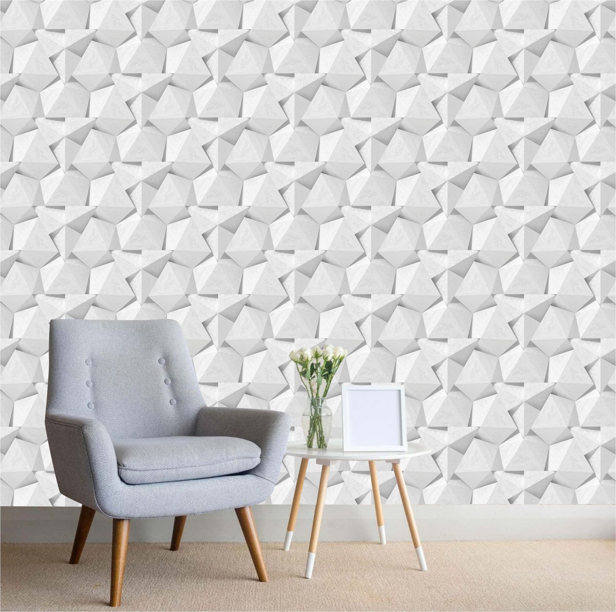 PAPEL DE PAREDE 3D GEOMÉTRICO TEXTURA PEDRA MARMORE