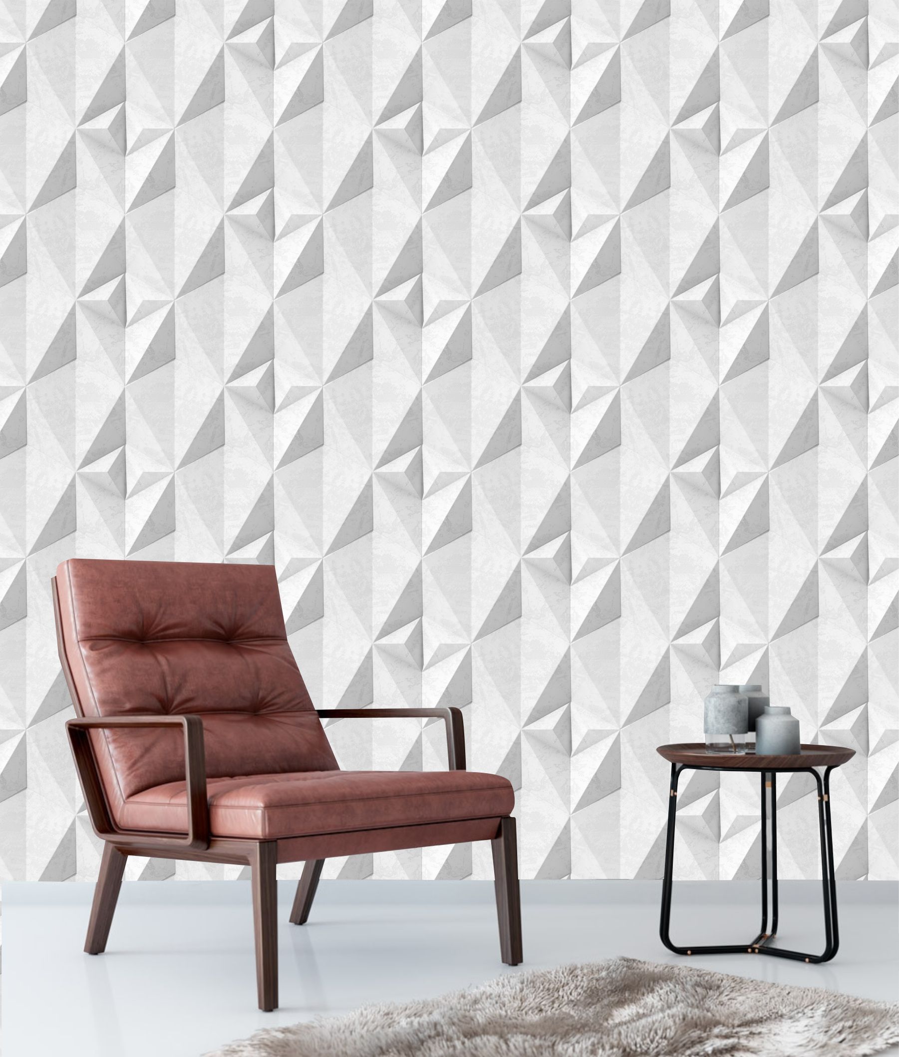PAPEL DE PAREDE 3D ESTRELAS EFEITO PEDRA MARMORE 2
