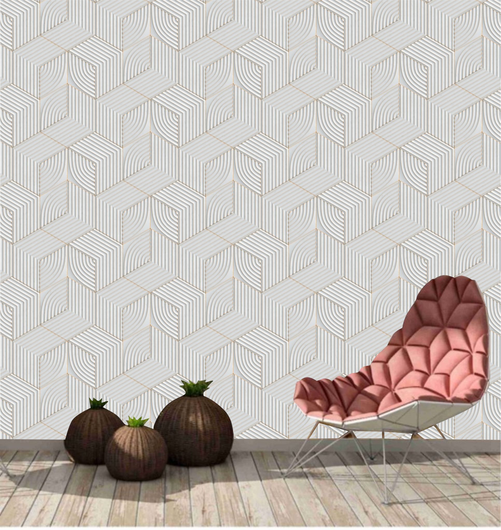 PAPEL DE PAREDE 3D TIPO PEDRA