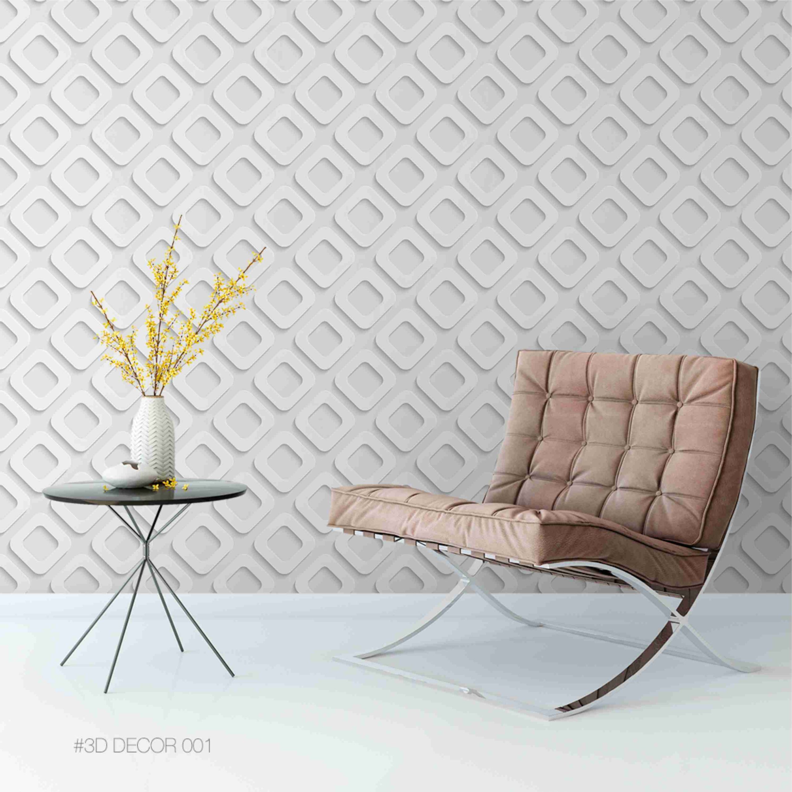 PAPEL DE PAREDE GEOMÉTRICO 3D – TONS CINZA E BRANCO
