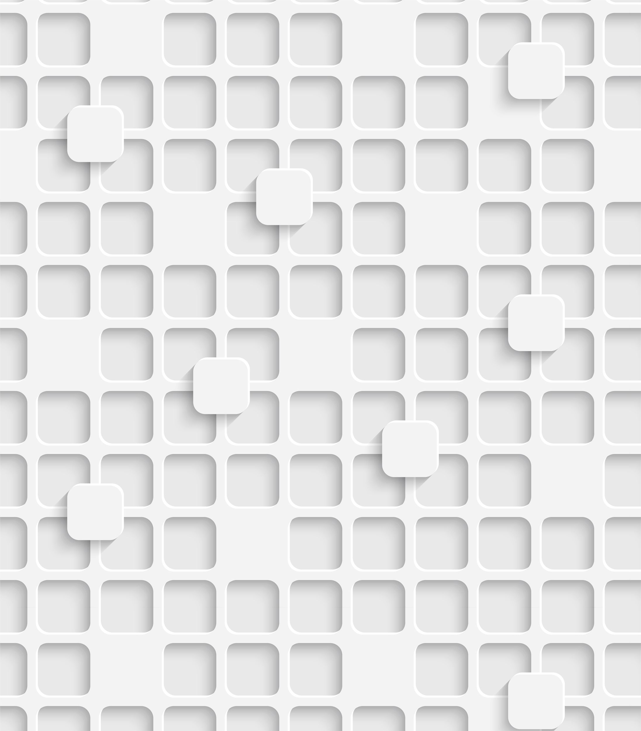 PAPEL DE PAREDE EFEITO 3D QUADRADOS TONS DE CINZA E BRANCO
