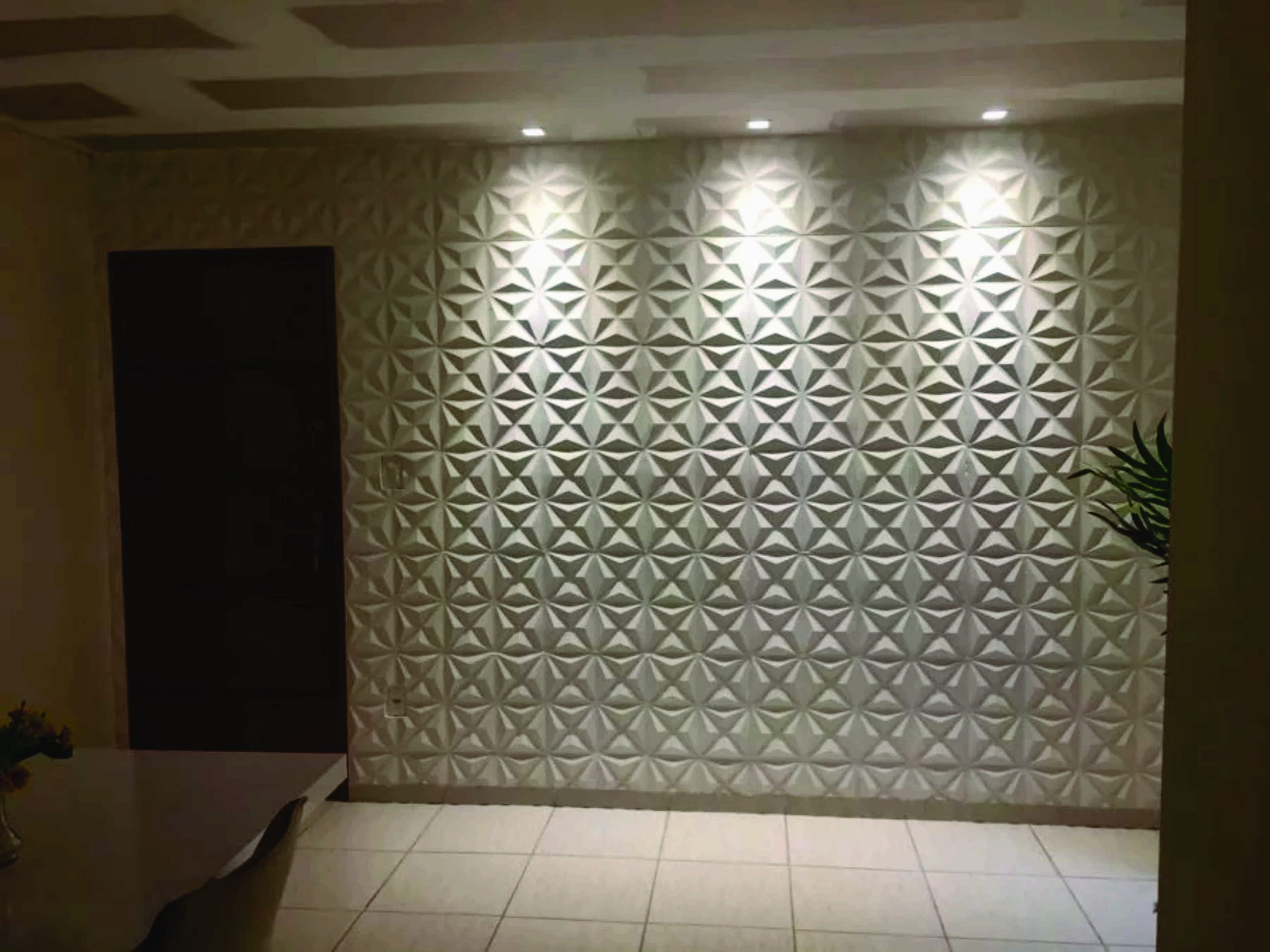 REVESTIMENTO 3D ESTRELA PEQUENA - PVC POLIETILENO