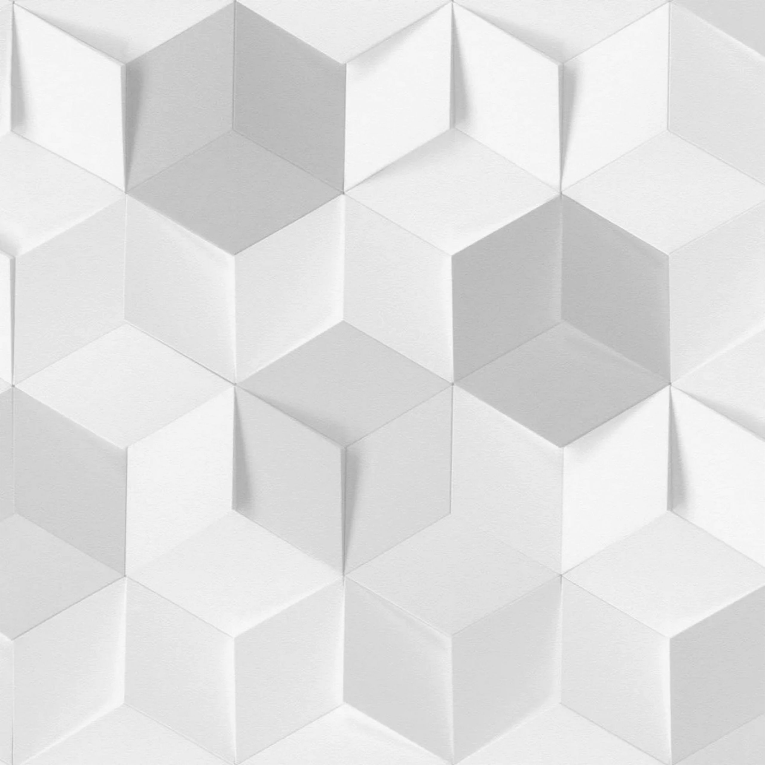PAPEL PAREDE LAVÁVEL GEOMÉTRICO 3D CINZA OU BEGE