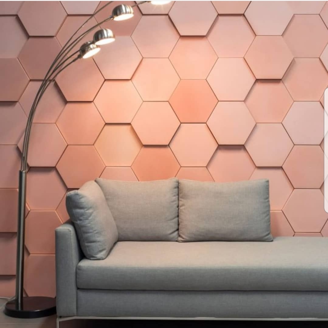 REVESTIMENTO 3D hexagonal – GESSO / CIMENTICIO
