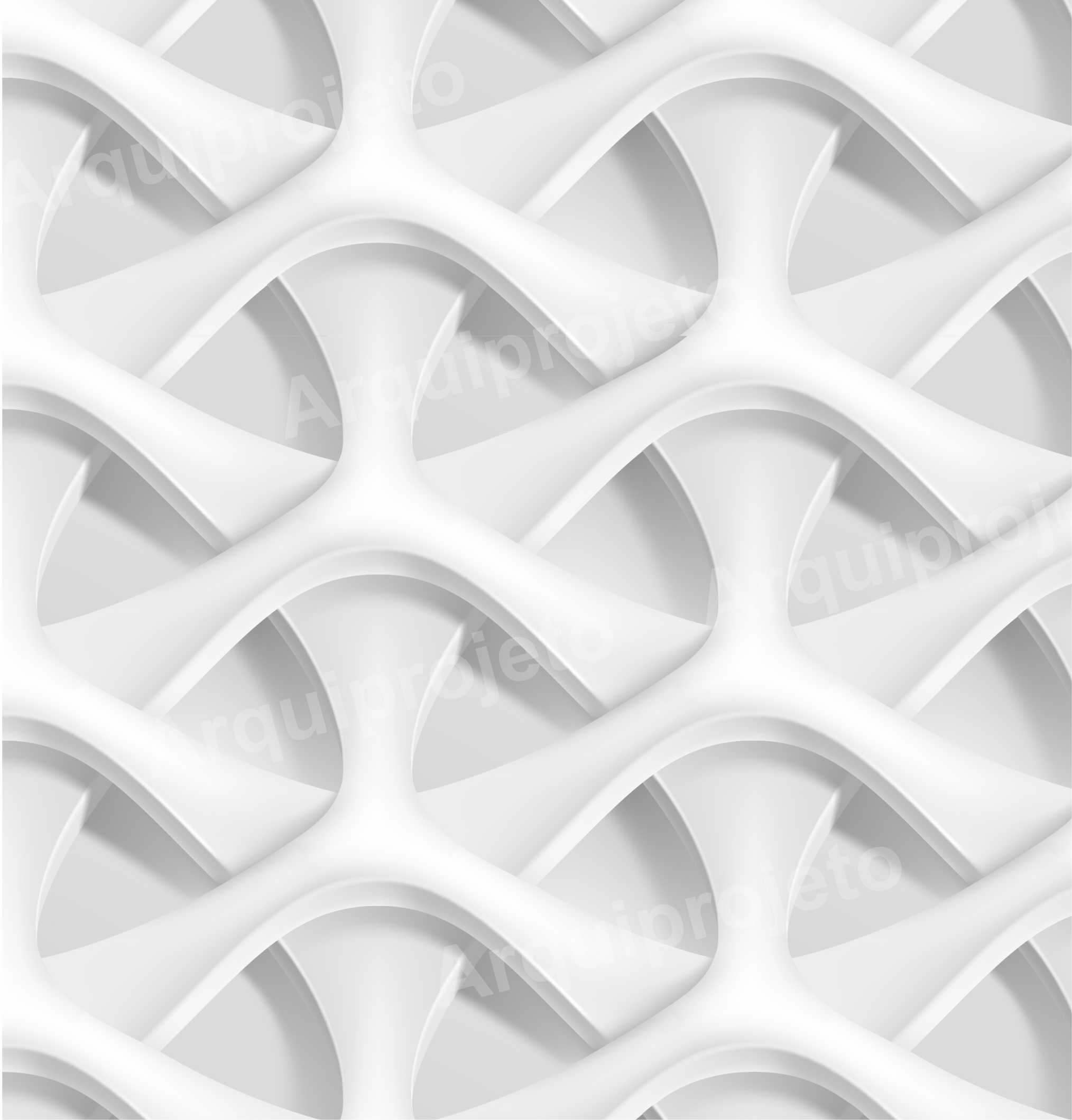 PAPEL DE PAREDE 3D GEOMÉTRICO BRANCO E CINZA LEVE