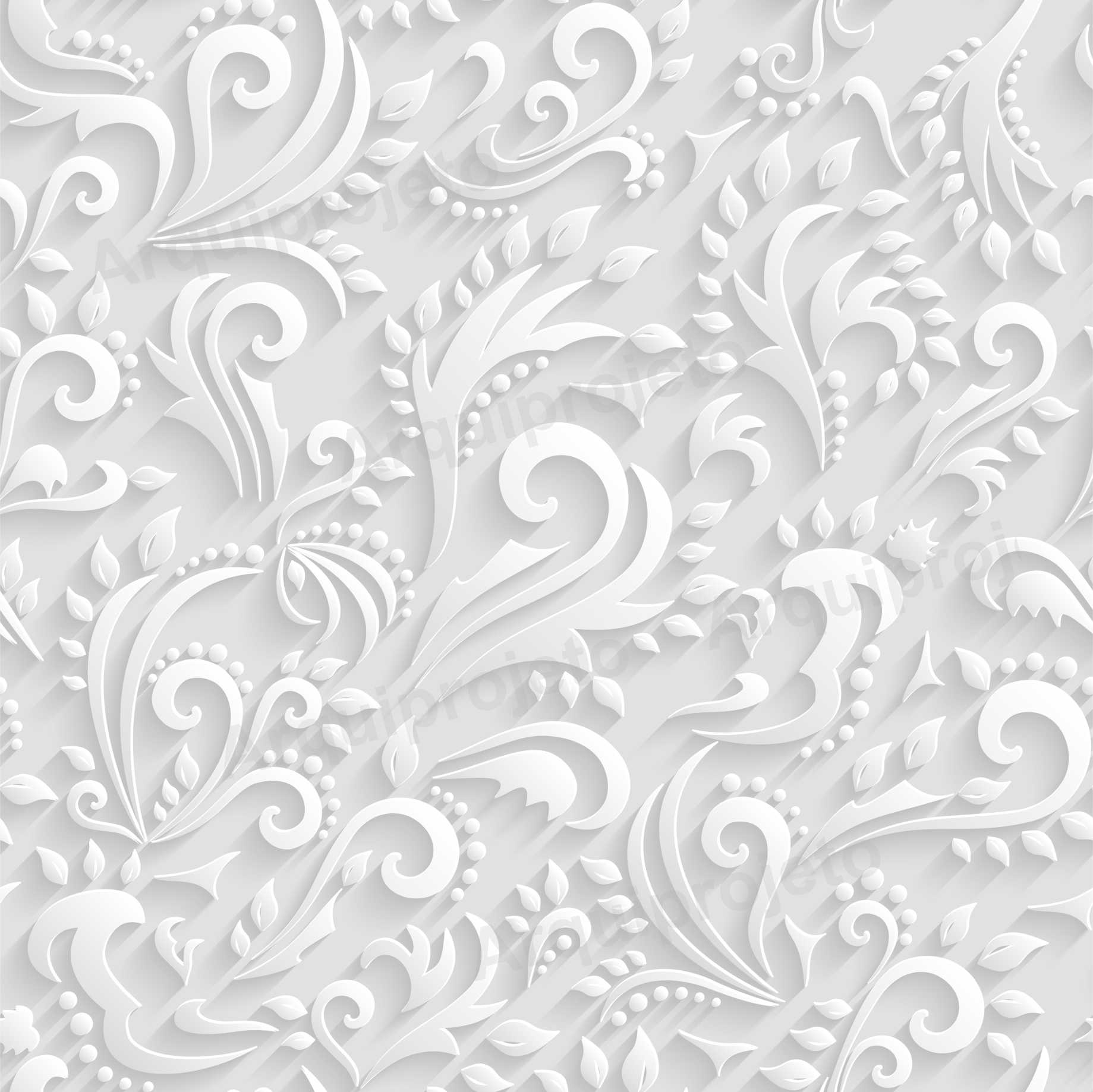 PAPEL PAREDE EFEITO 3D FLORAL