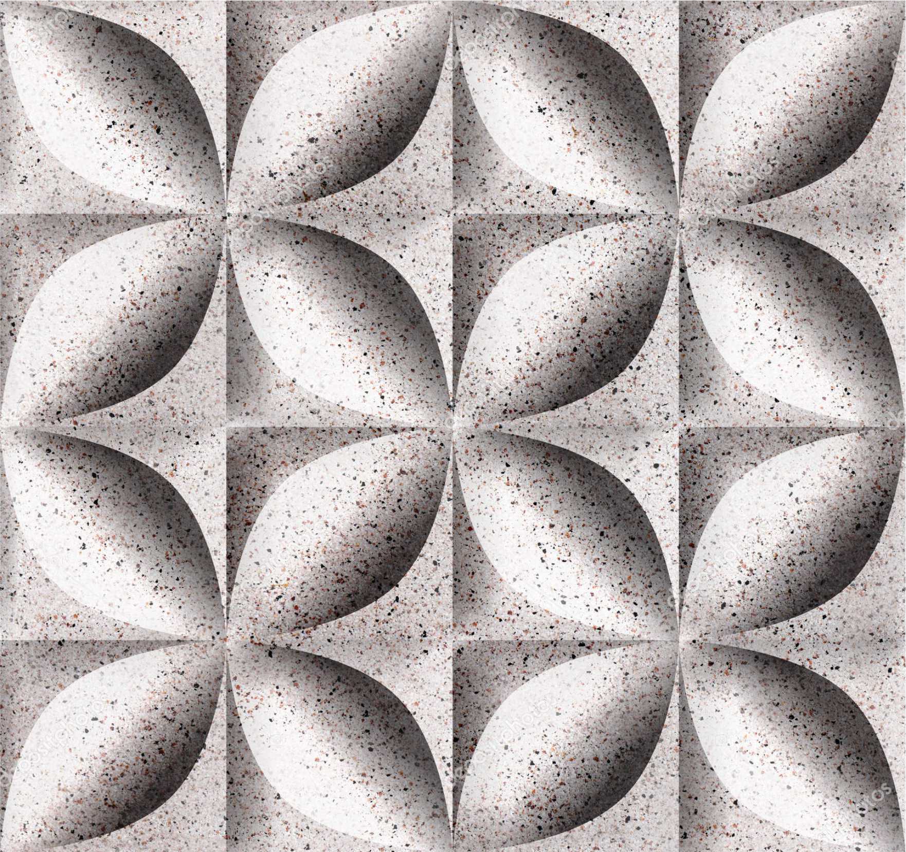 PAPEL DE PAREDE EFEITO 3D FLOR COM EFEITO PEDRA MARMORE