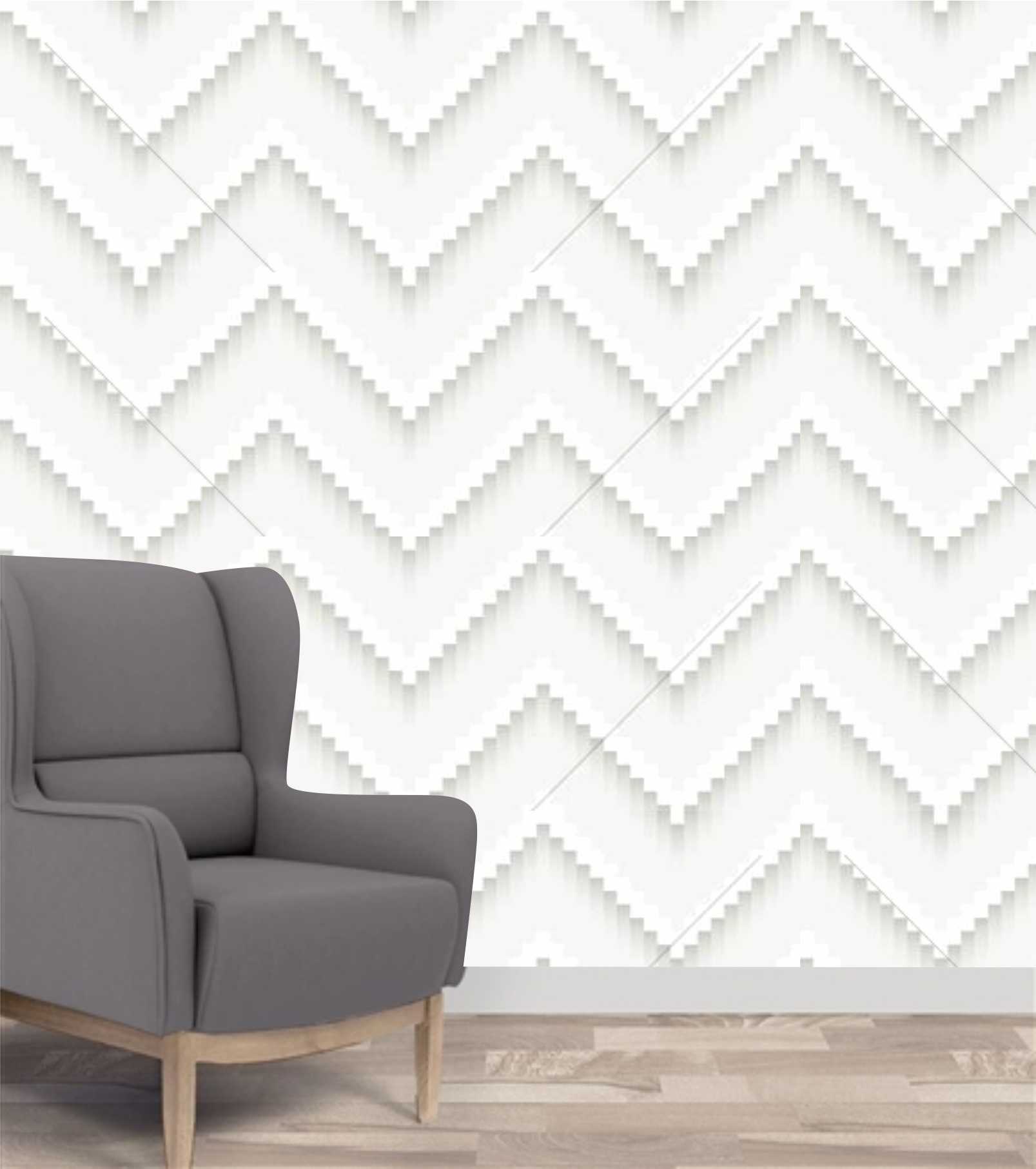 PAPEL DE PAREDE EFEITO 3D TIPO CHEVRON