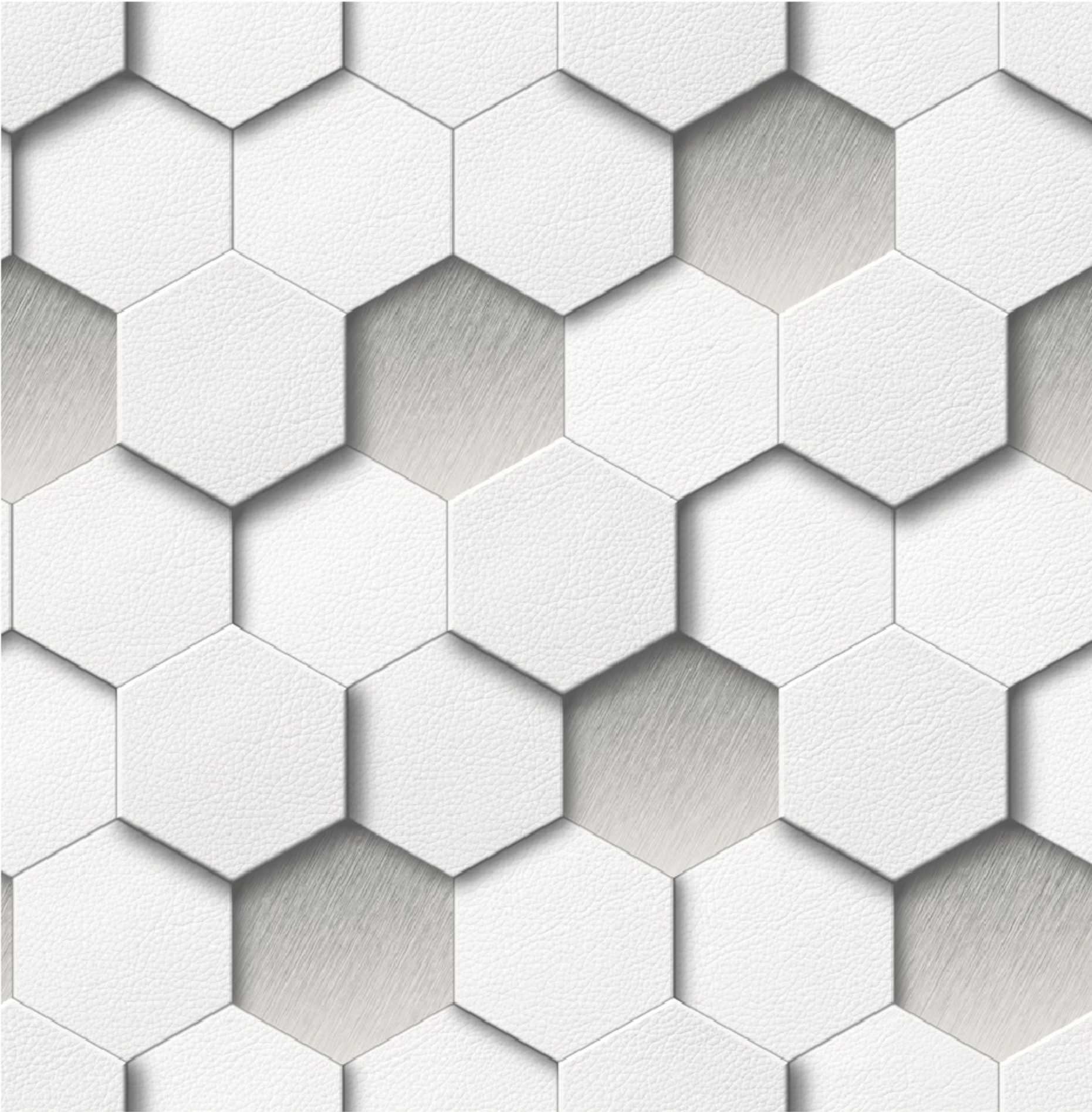 PAPEL DE PAREDE EFEITO 3D HEXAGONAL EFEITO