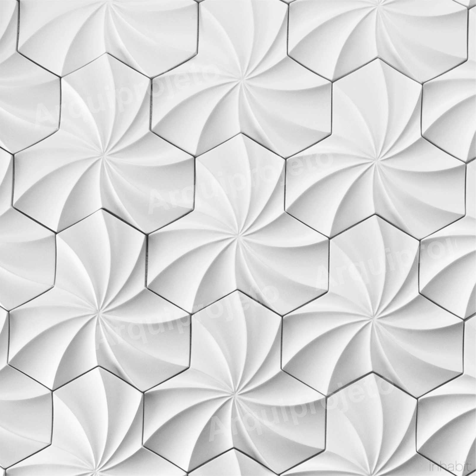 PAPEL DE PAREDE EFEITO 3D PEDRA ESPIRAL