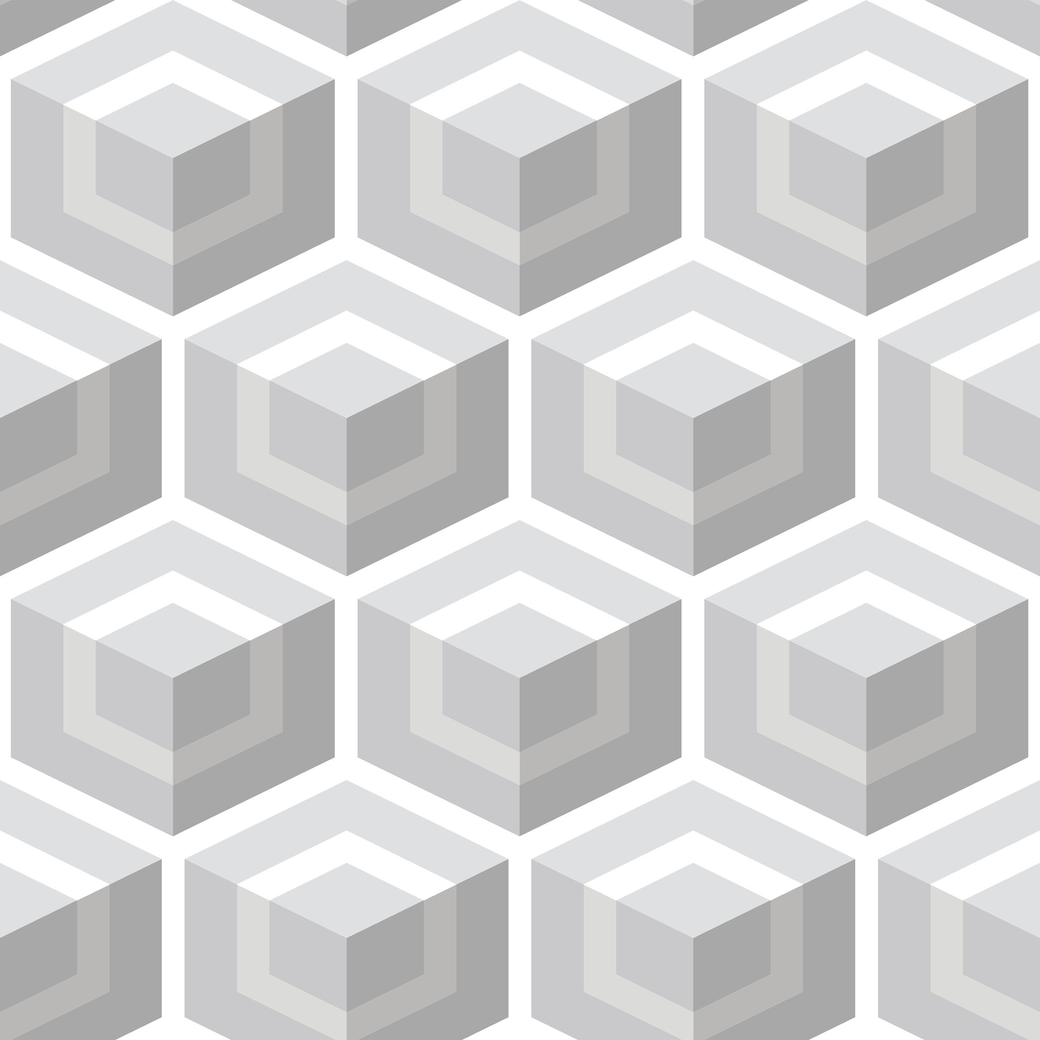 PAPEL DE PAREDE EFITO 3D CUBOS TONS DE CINZA - verde