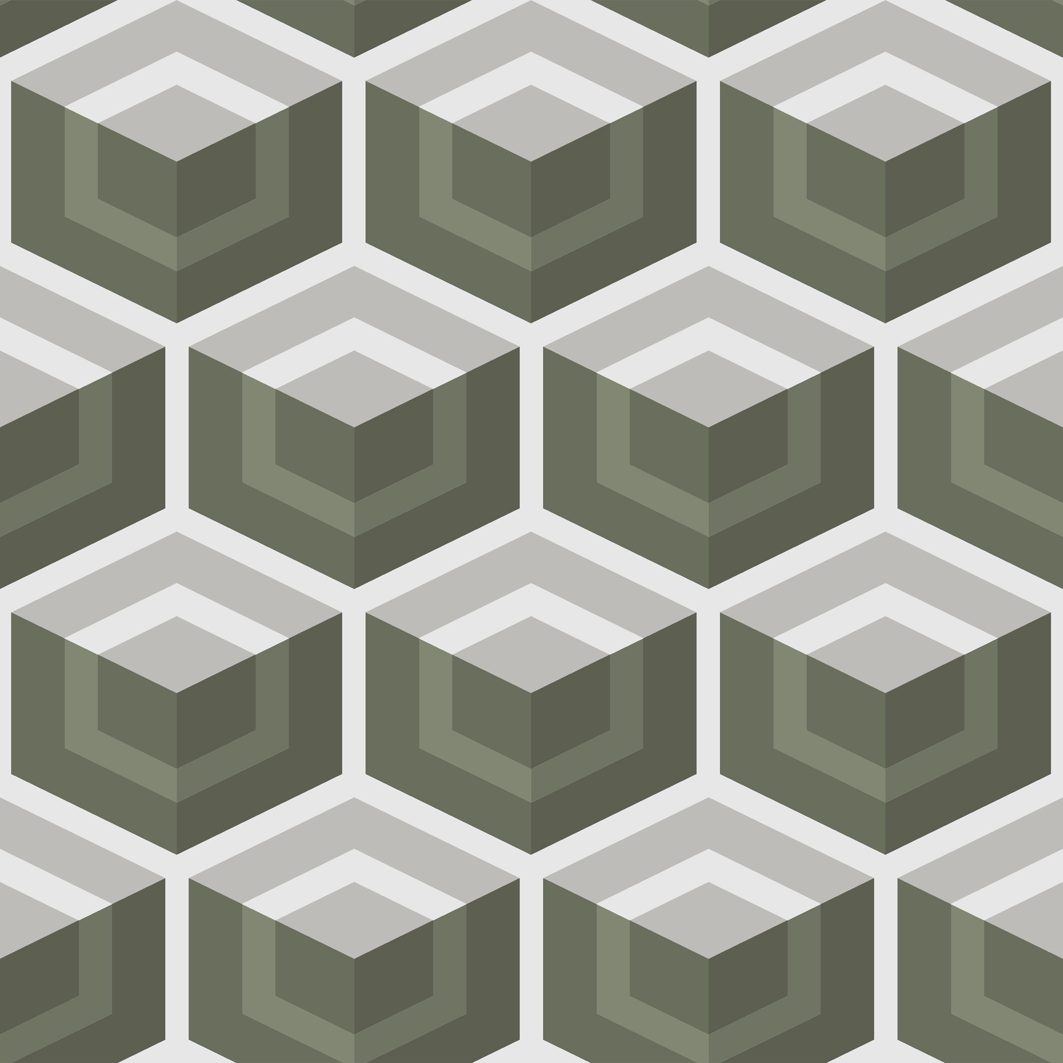 PAPEL DE PAREDE EFITO 3D CUBOS TONS DE CINZA - verde