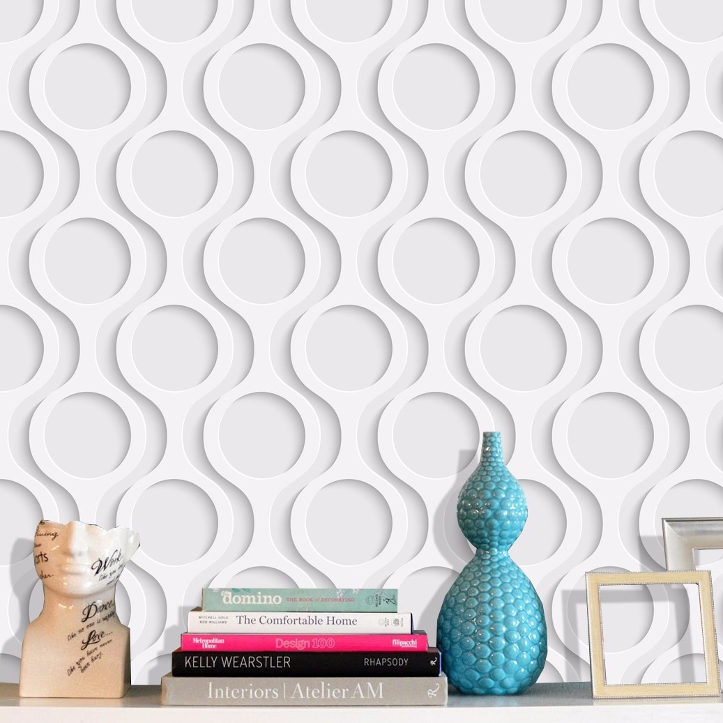 PAPEL DE PAREDE EFEITO 3D CIRCULAR
