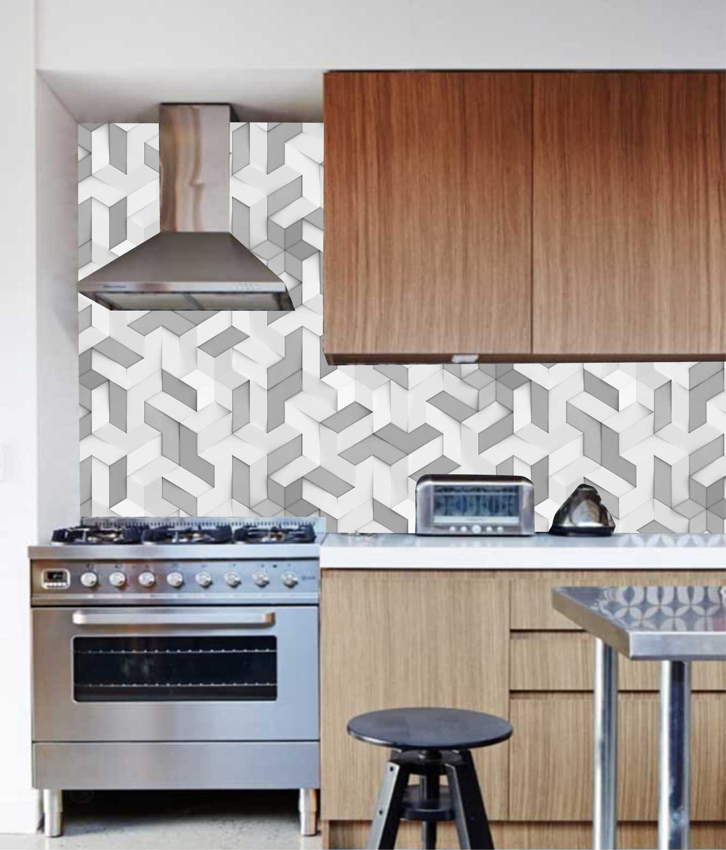PAPEL DE PAREDE GEOMÉTRICO COM DETALHES BRANCO