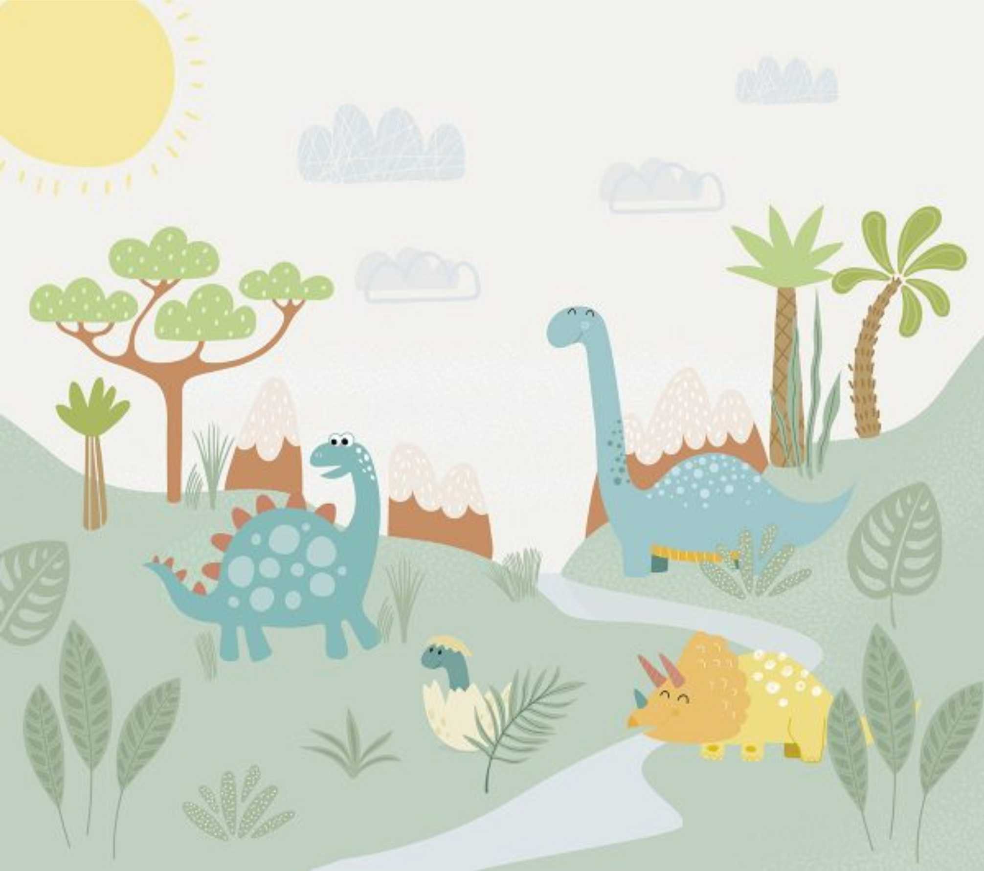PAPEL DE PAREDE PAINEL DINOSSAURO