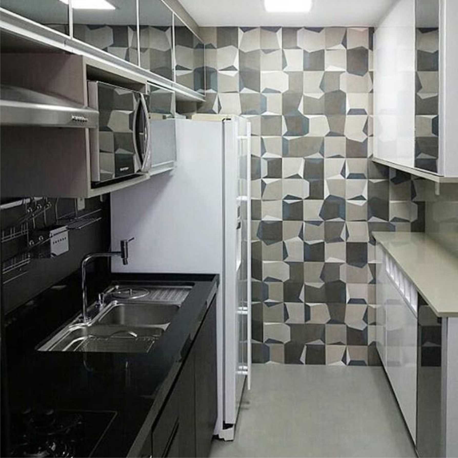 PAPEL PAREDE EFIETO 3D COZINHA E BANHEIRO