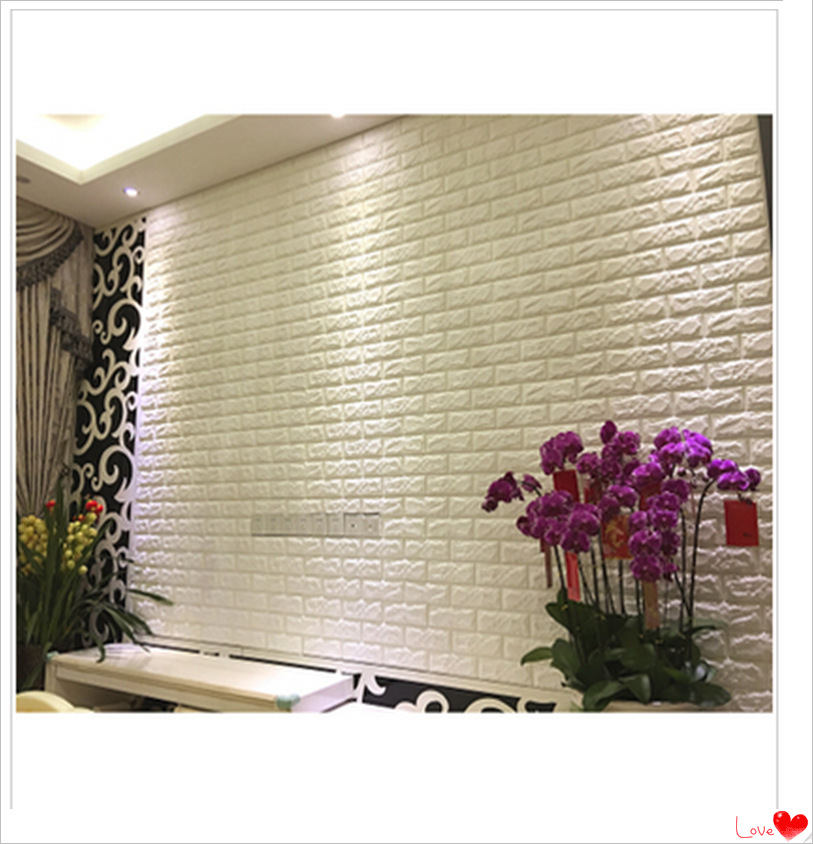 REVESTIMENTO 3D PVC TIJOLINHO BRANCO (TIJOLO) - JA APLICADO