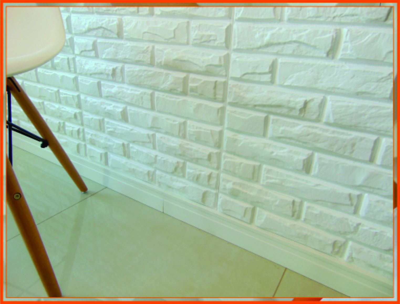 REVESTIMENTO 3D PVC TIJOLINHO BRANCO (TIJOLO) - JA APLICADO