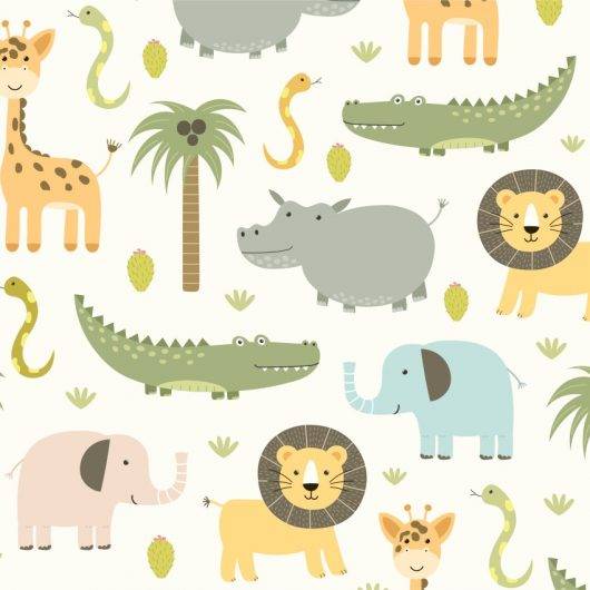 PAPEL DE PAREDE INFANTIL SAFÁRI