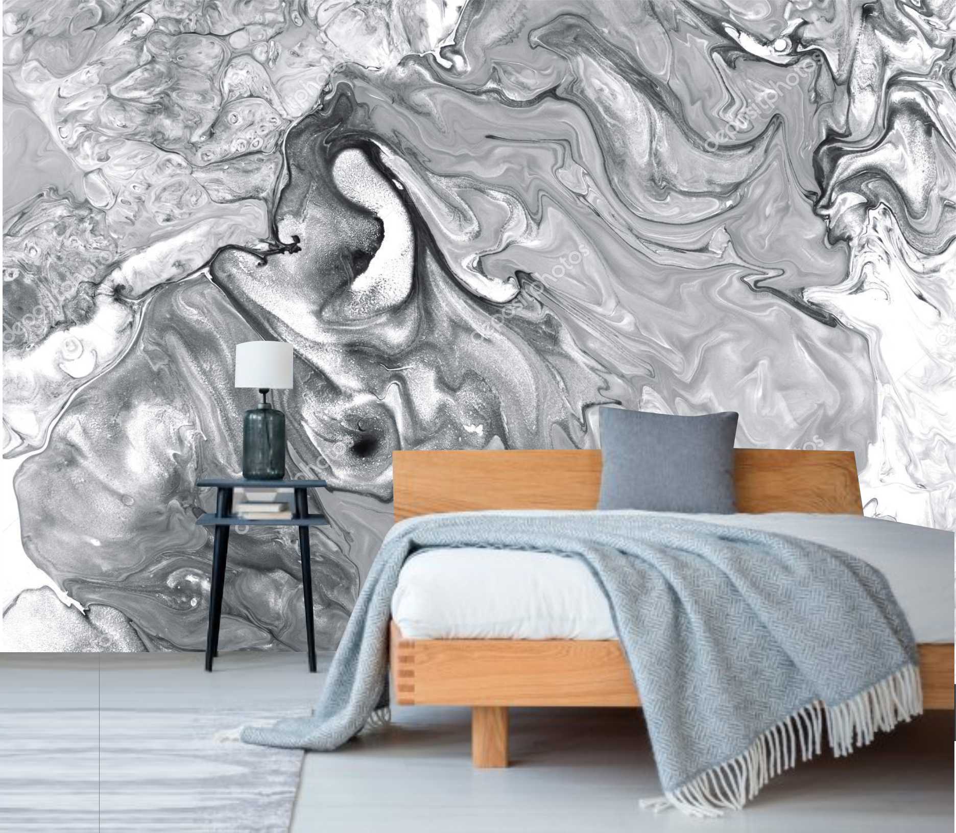 PAPEL PAREDE EFEITO MÁRMORE AQUA