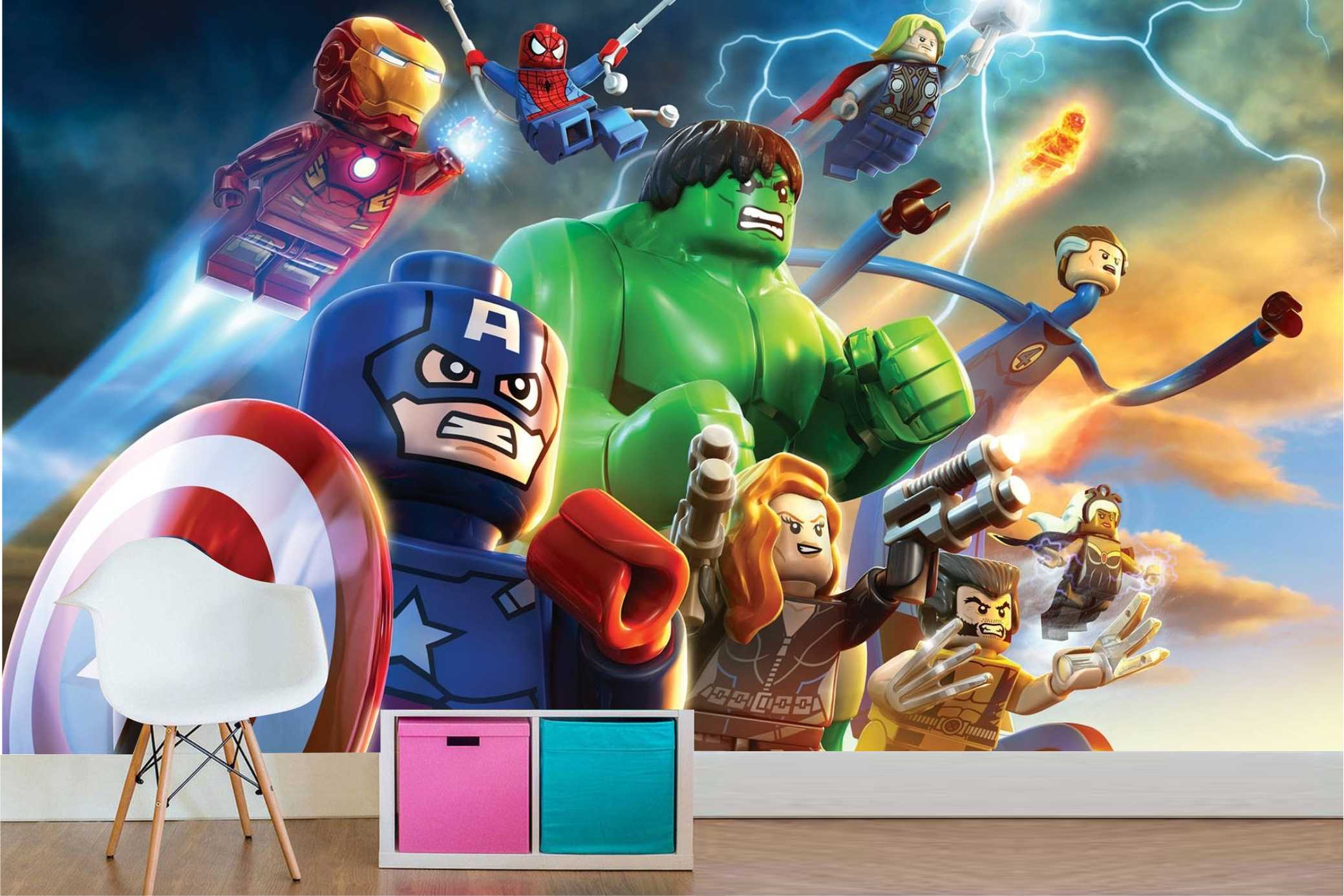 PAPEL DE PAREDE VINGADORES LEGO 003