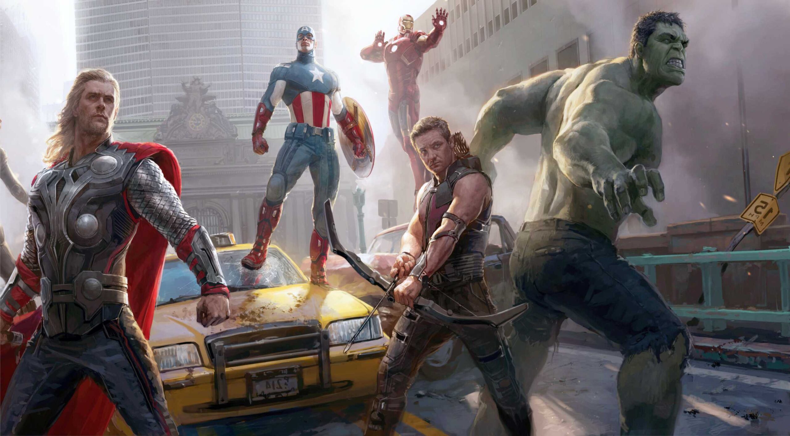 PAPEL DE PAREDE VINGADORES AQUARELADO