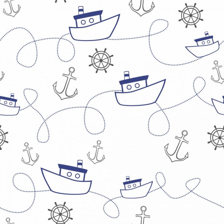 PAPEL DE PAREDE INFANTIL- BARQUINHO MARINHEIRO