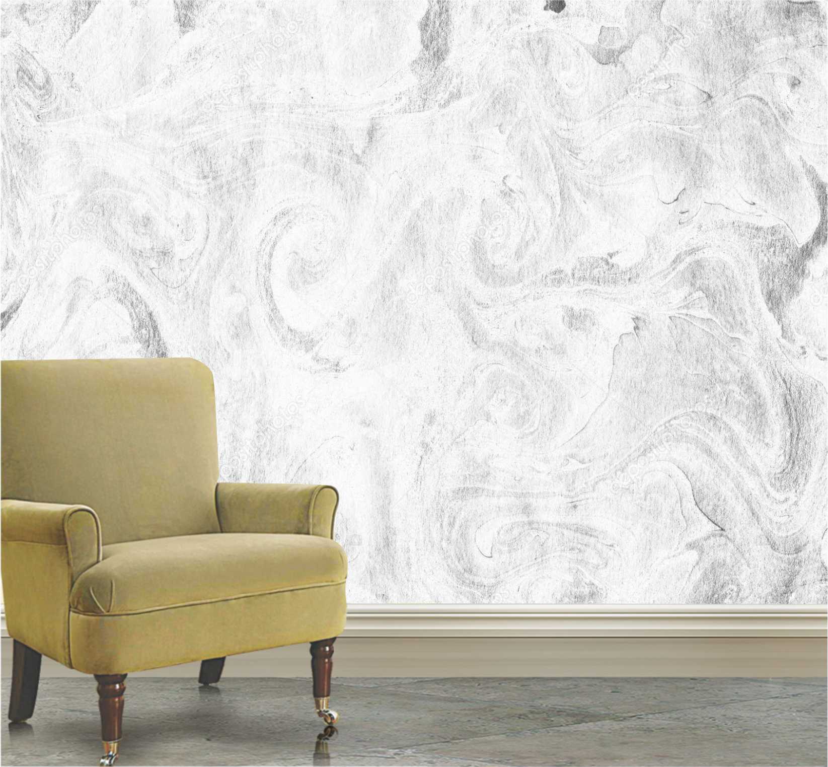 PAPEL PAREDE EFEITO MÁRMORE CINZA BRANCO DISCRETO