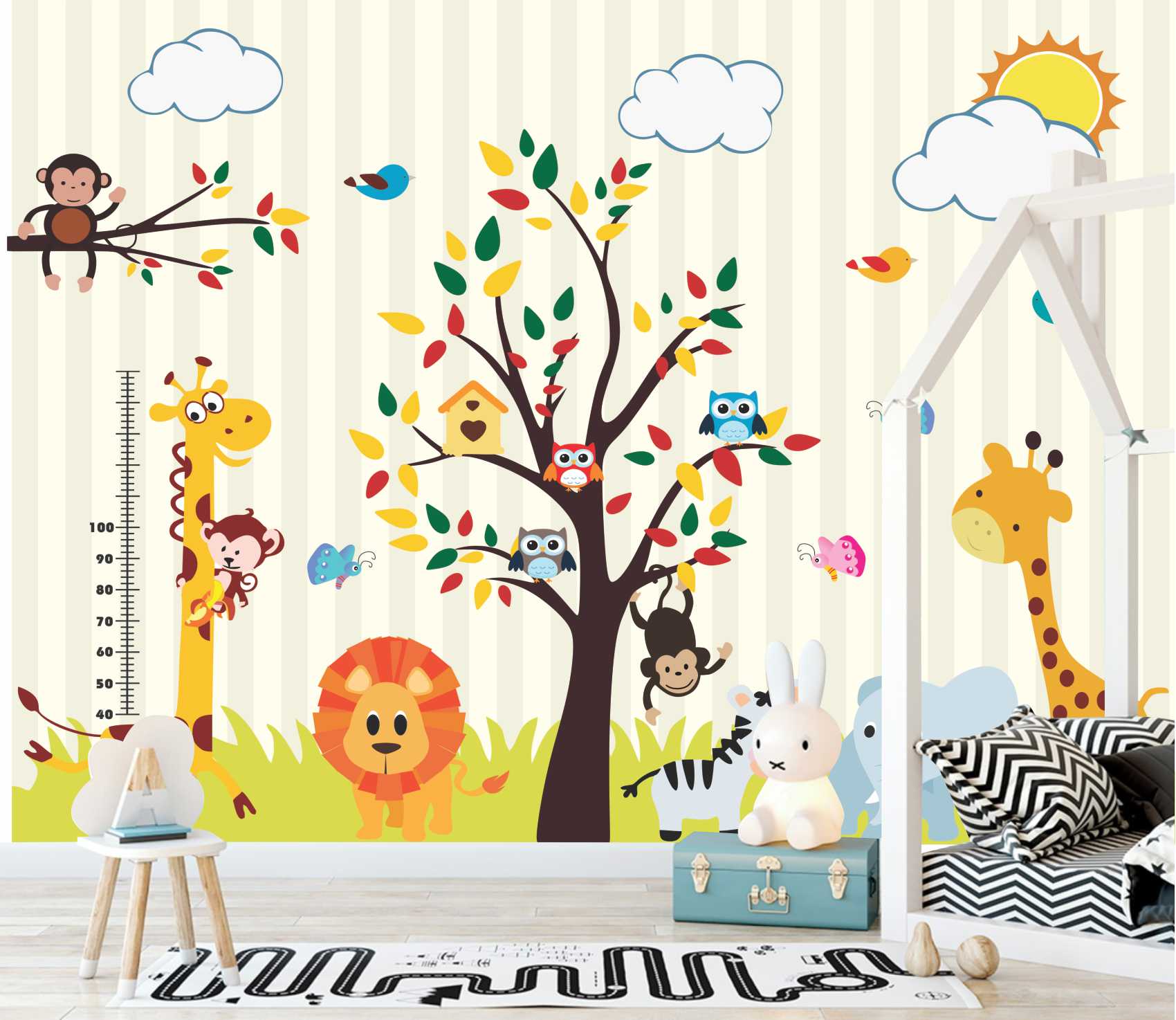 PAPEL DE PAREDE SAFÁRI INFANTIL