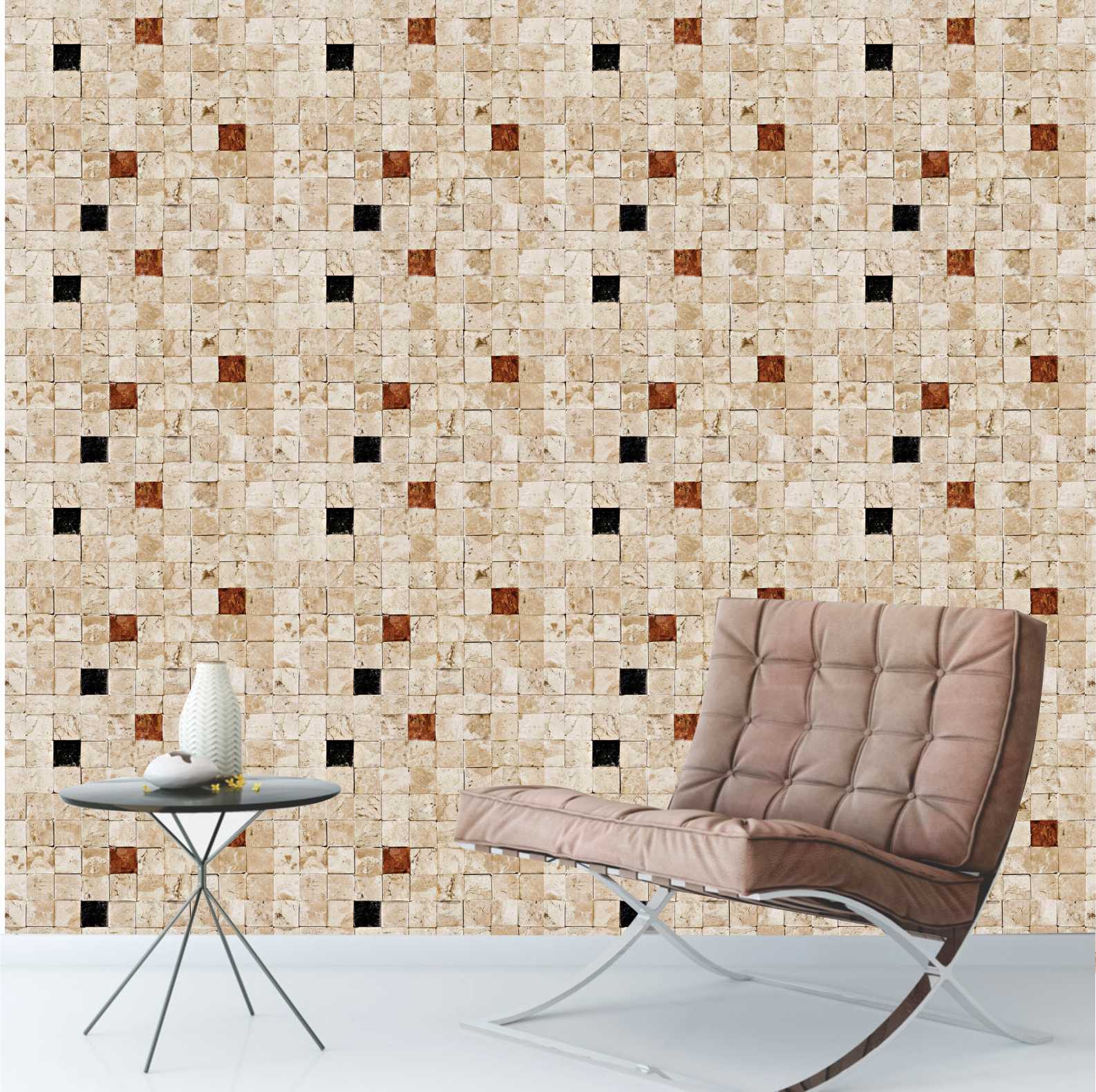 PAPEL PAREDE PASTILHA DE PEDRA