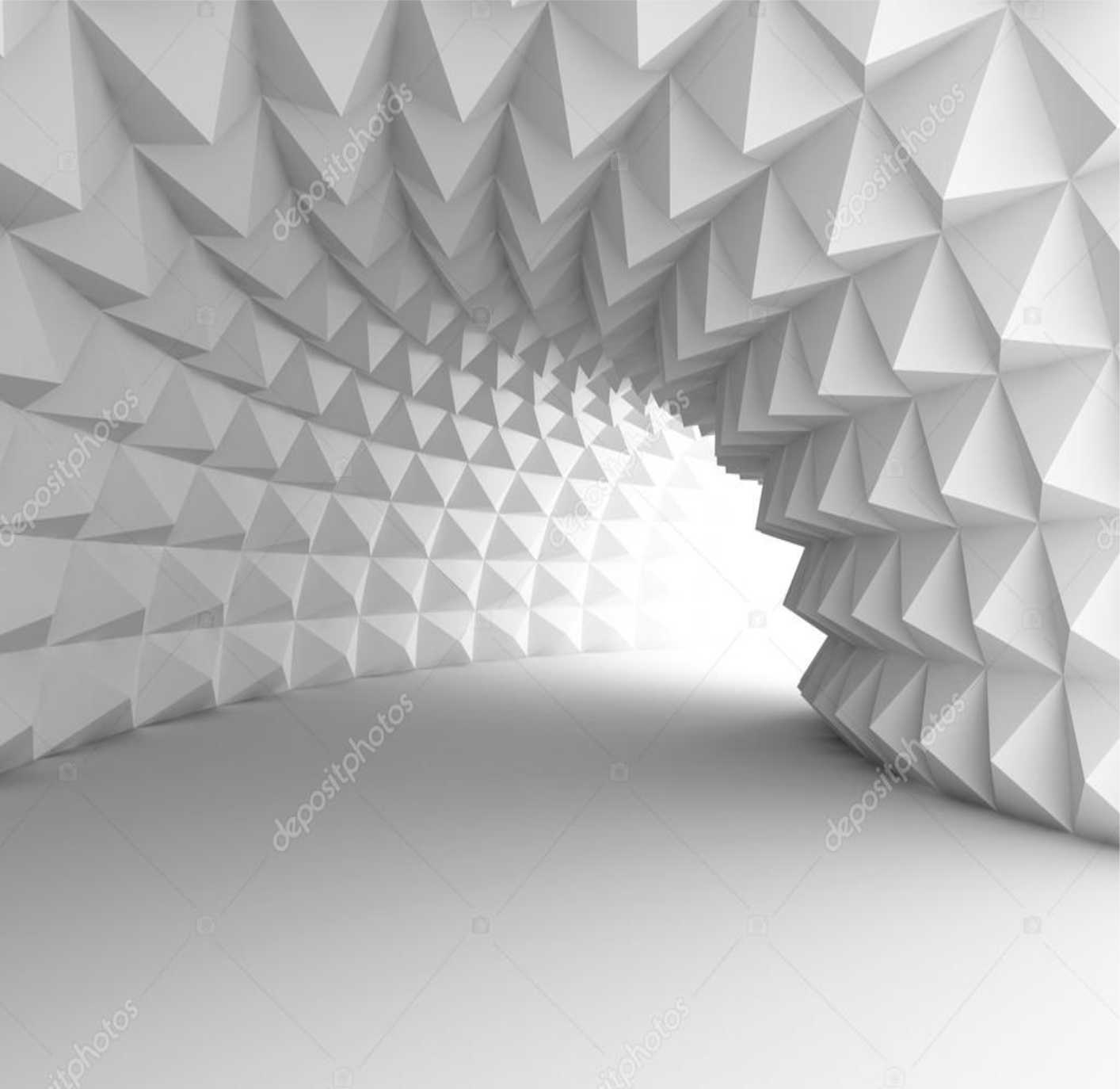 PAPEL PAREDE TÚNEL 3D