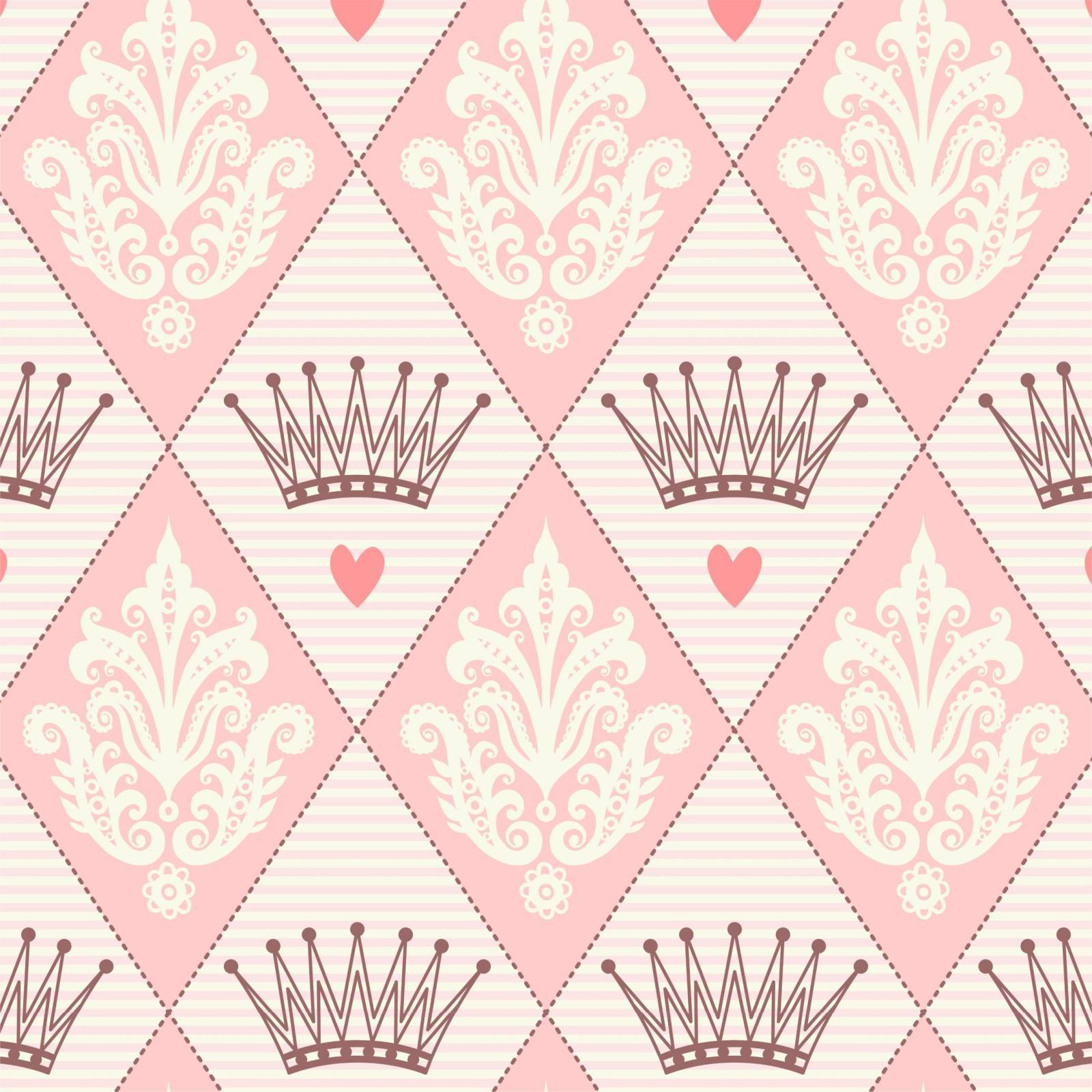 PAPEL DE PAREDE COROAS E ARABESCO MEDALHÃO