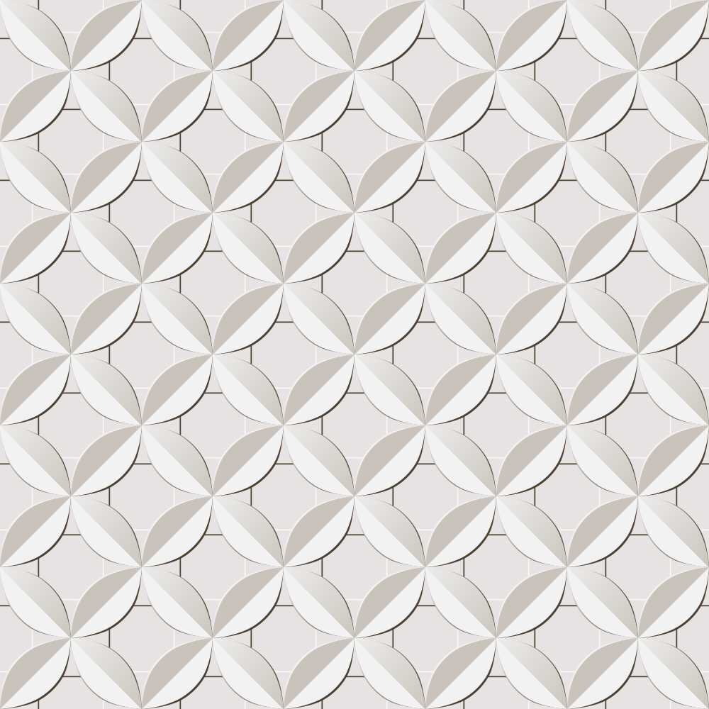 PAPEL DE PAREDE EFEITO 3D CIRCULA FLOWER
