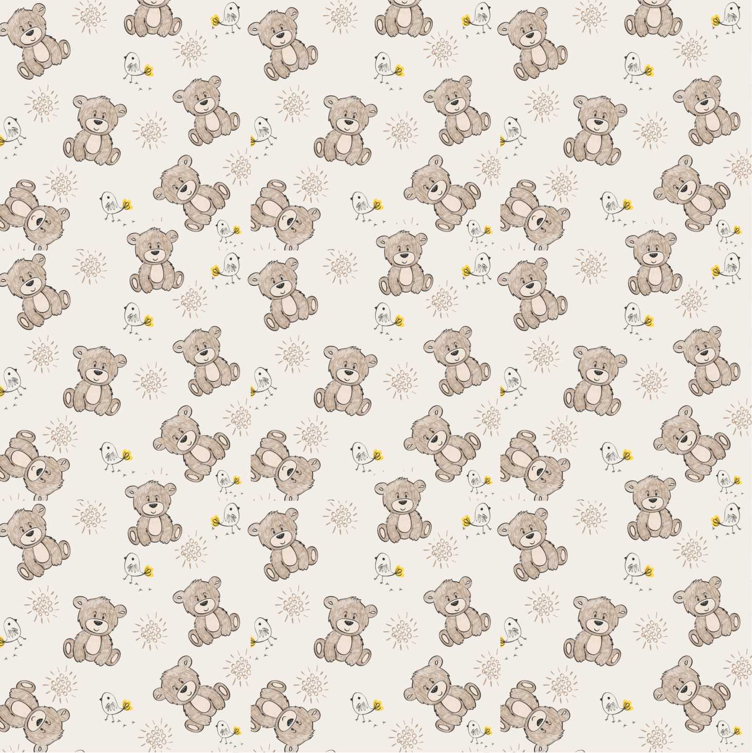 PAPEL DE PAREDE URSOS DESENHOS MIMO