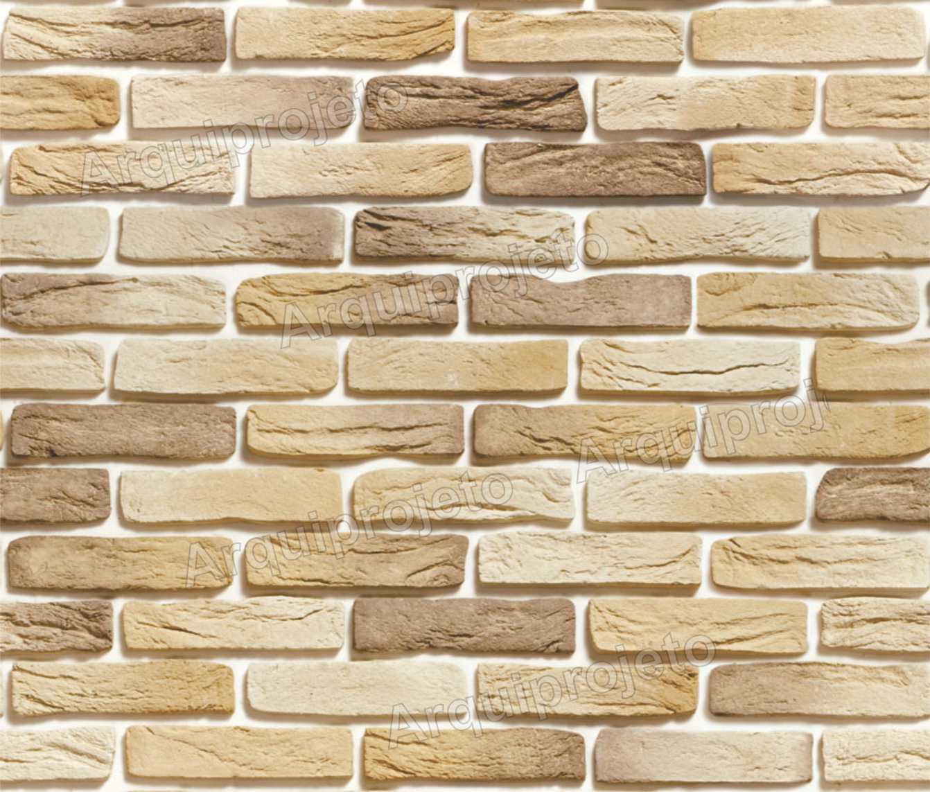 PAPEL DE PAREDE TIJOLO TONS DE BEGE MARROM