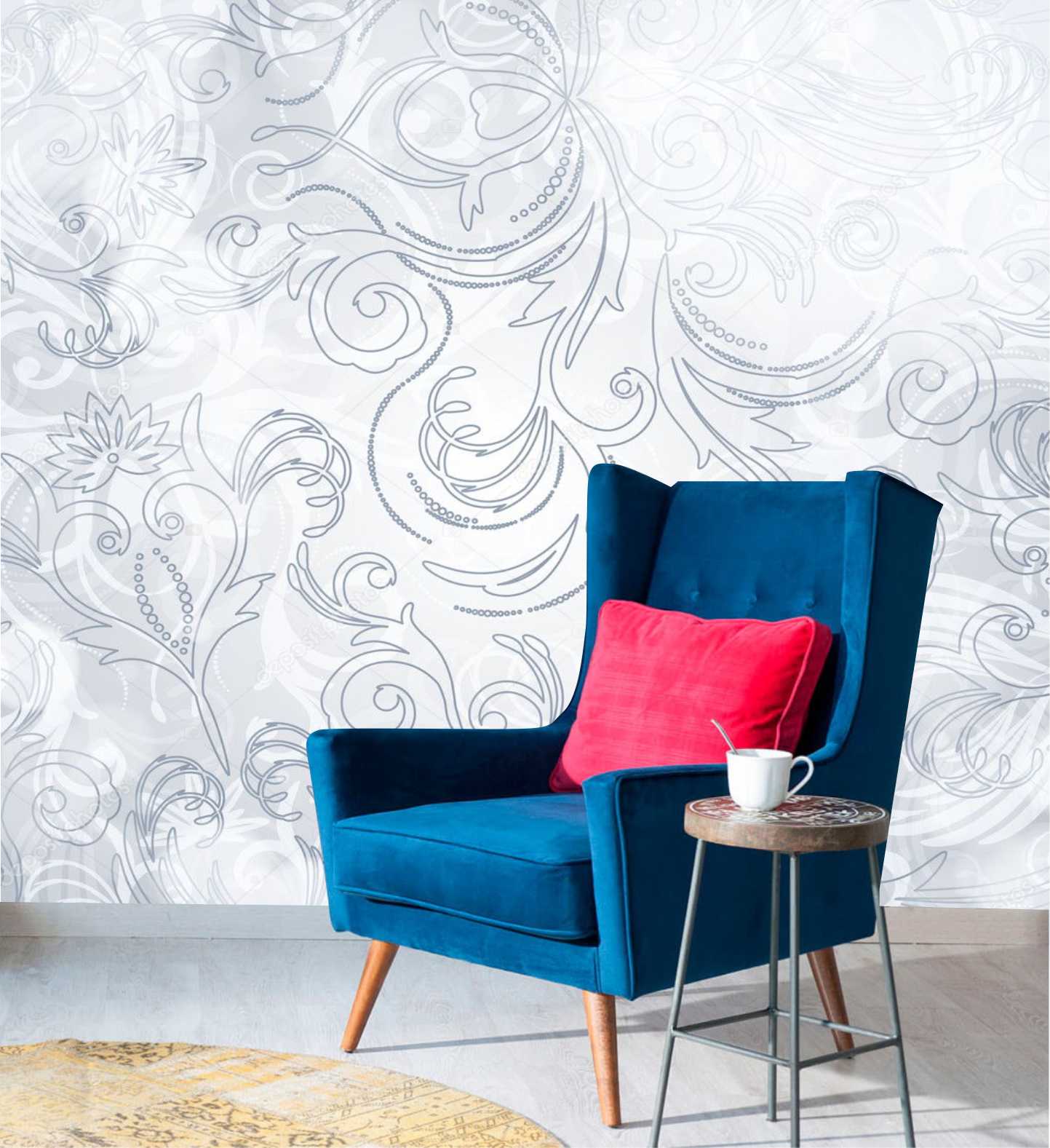PAPEL PAREDE FLORAL VINTAGE CLÁSSICO