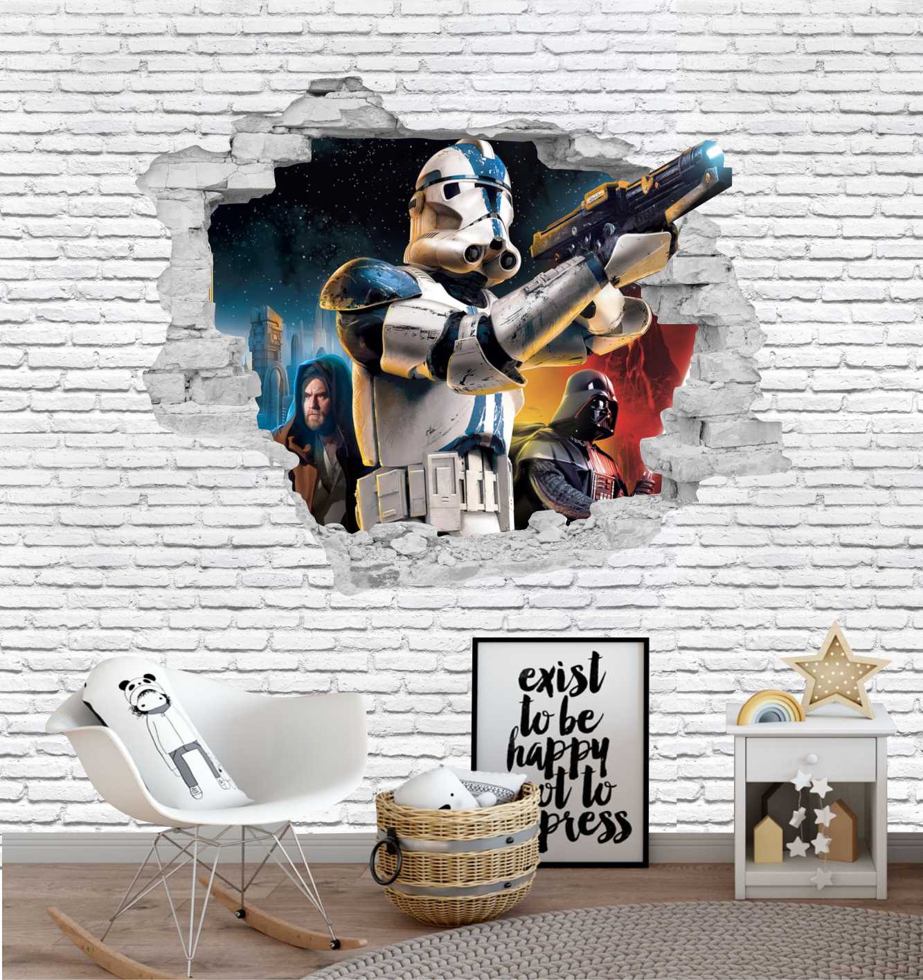 PAPEL DE PAREDE STAR WARS PAREDE 3D