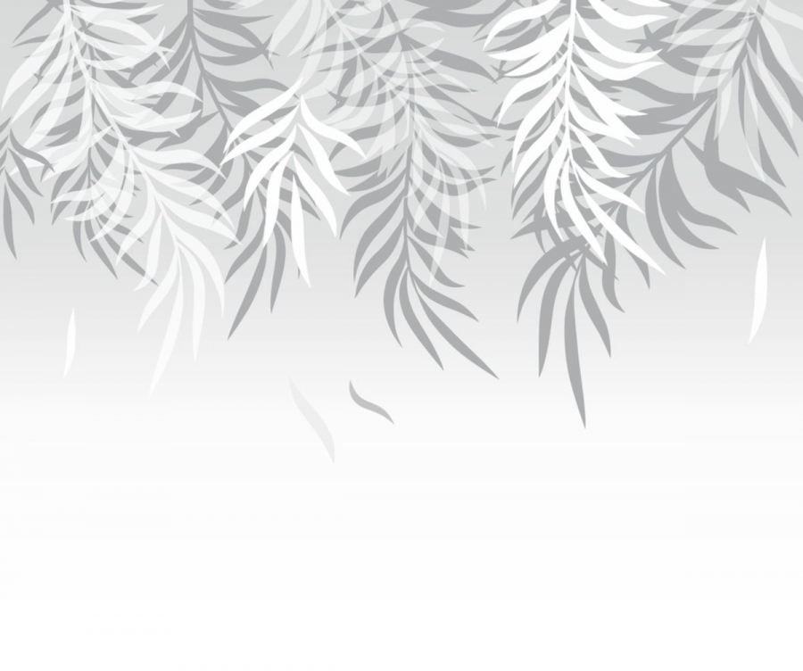 PAPEL PAREDE FLORAL CINZA COM BRANCO