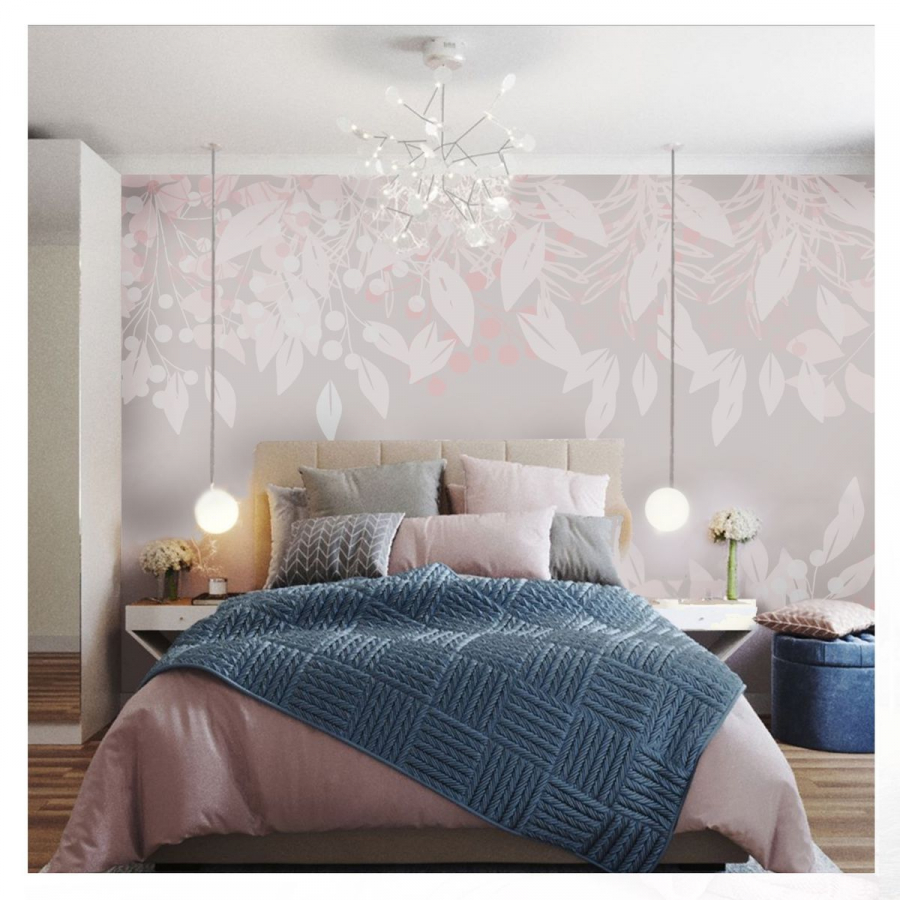 PAPEL PAREDE FLORAL AQUARELADO