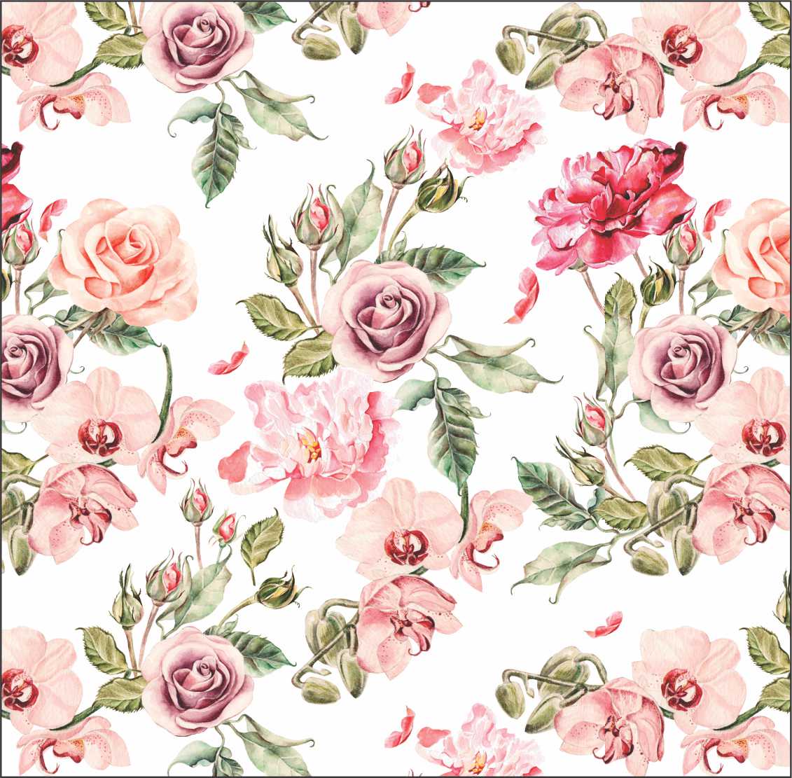 PAPEL PAREDE FLORAL AQUARELA VINTAGE