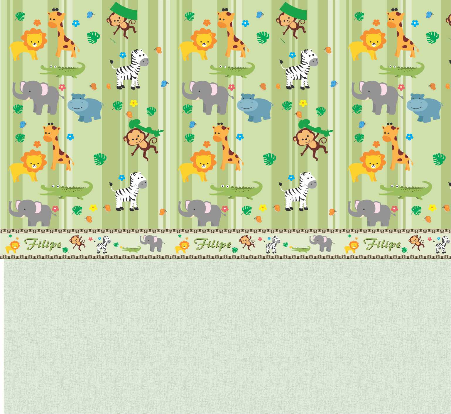 PAPEL PAREDE LISTRADO SAFARI