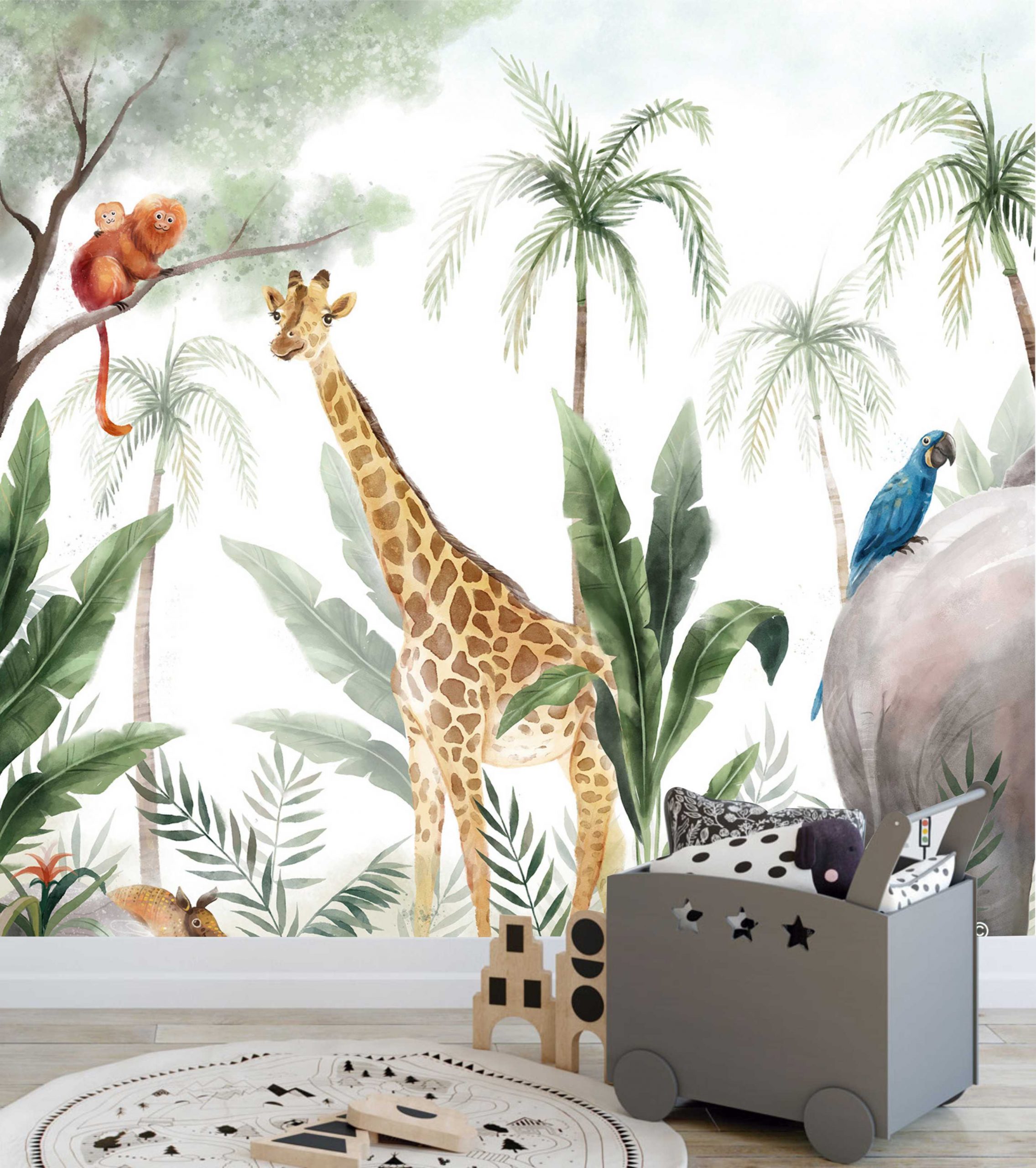 PAPEL DE PAREDE TEXTURIZADO TEMA SAFARI