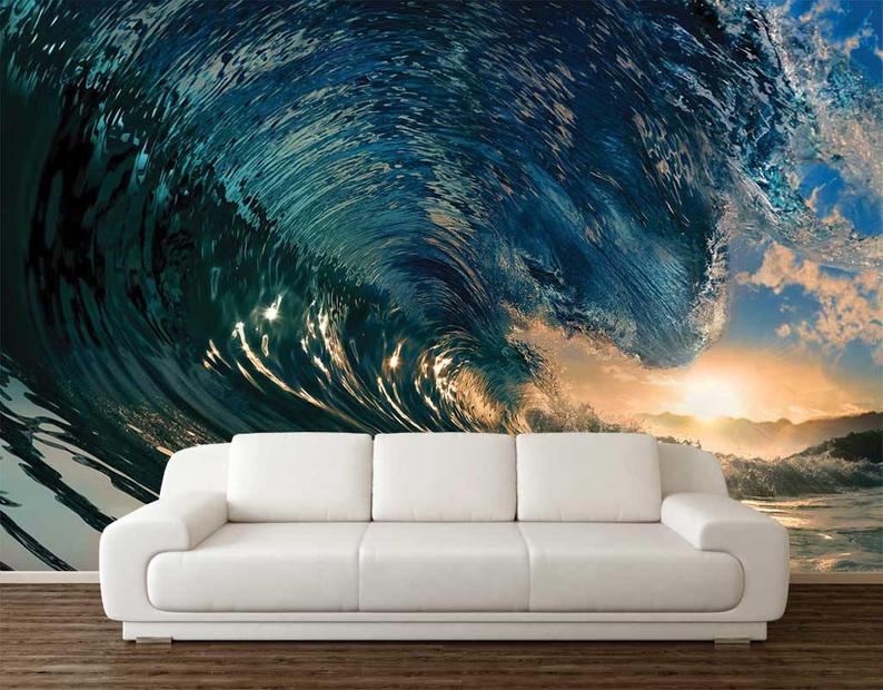 PAPEL DE PAREDE SURF TUBO POR DO SOL