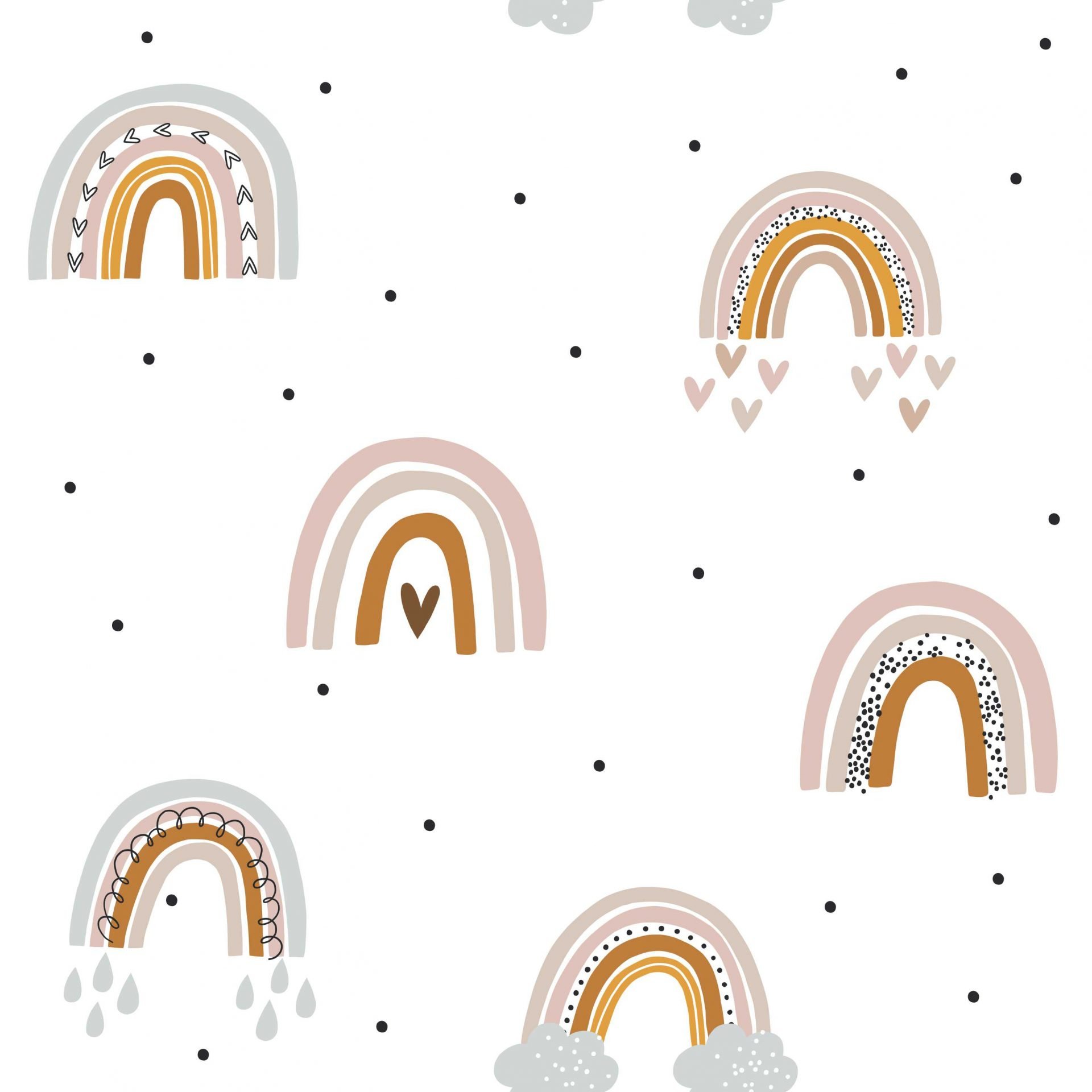 PAPEL DE PAREDE ARCO IRIS AQUARELA