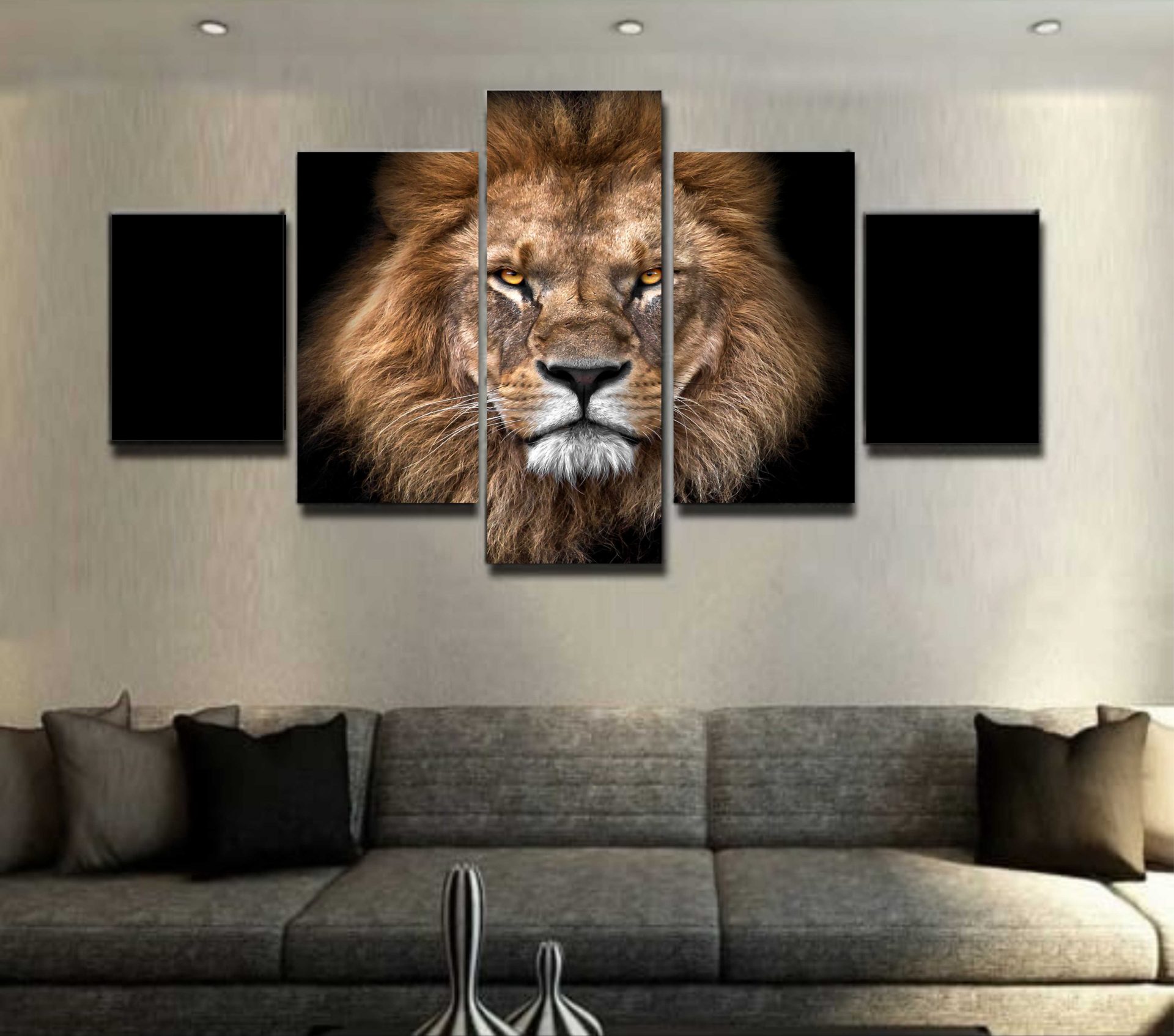 QUADRO LEÃO FULL HD EM CANVAS