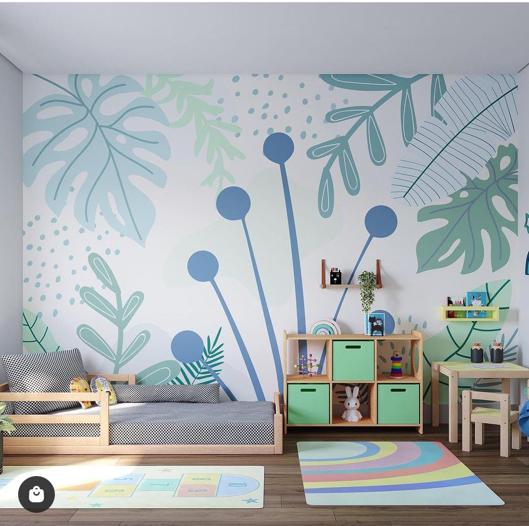 PAPEL DE PAREDE FOLHAS GRANDES