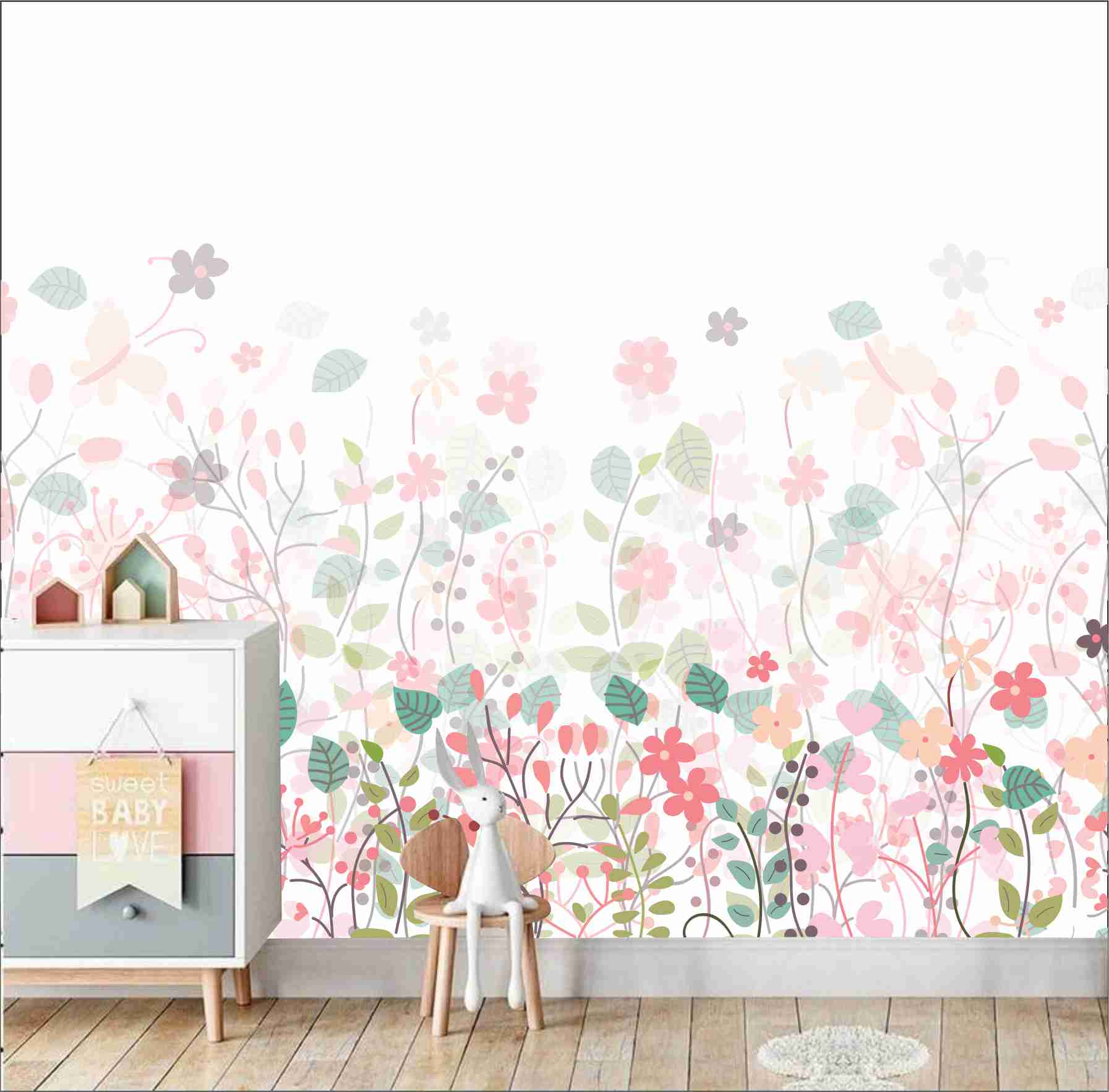 PAPEL DE PARDE FLORES FLORAIS