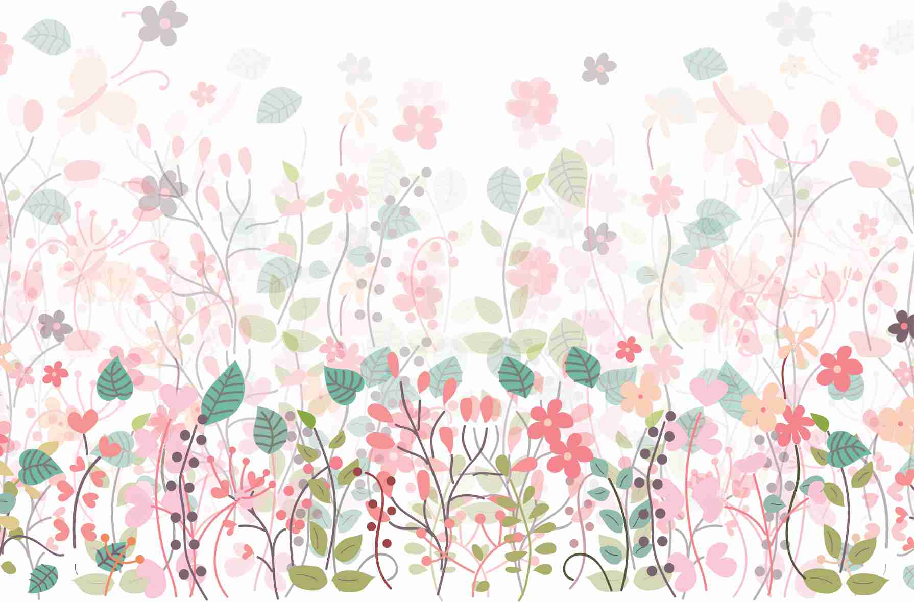 PAPEL DE PARDE FLORES FLORAIS