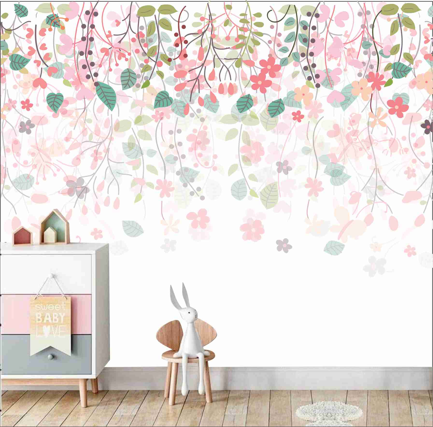 PAPEL DE PARDE FLORES FLORAIS